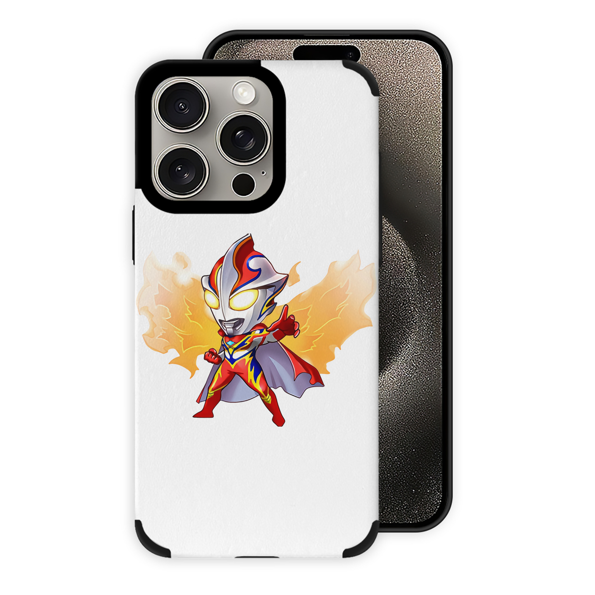 （画像用） ウルトラマン Ultraman 【iPhone15ProMax対応】 PUレザー スマホケース 耐衝撃＆黄変防止