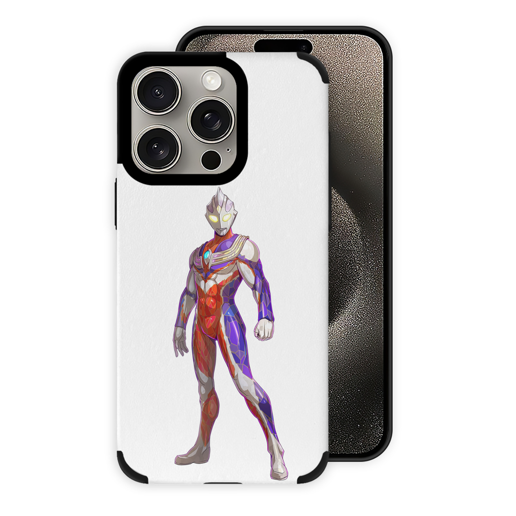 （画像用） ウルトラマン Ultraman 【iPhone15ProMax対応】 PUレザー スマホケース 耐衝撃＆黄変防止