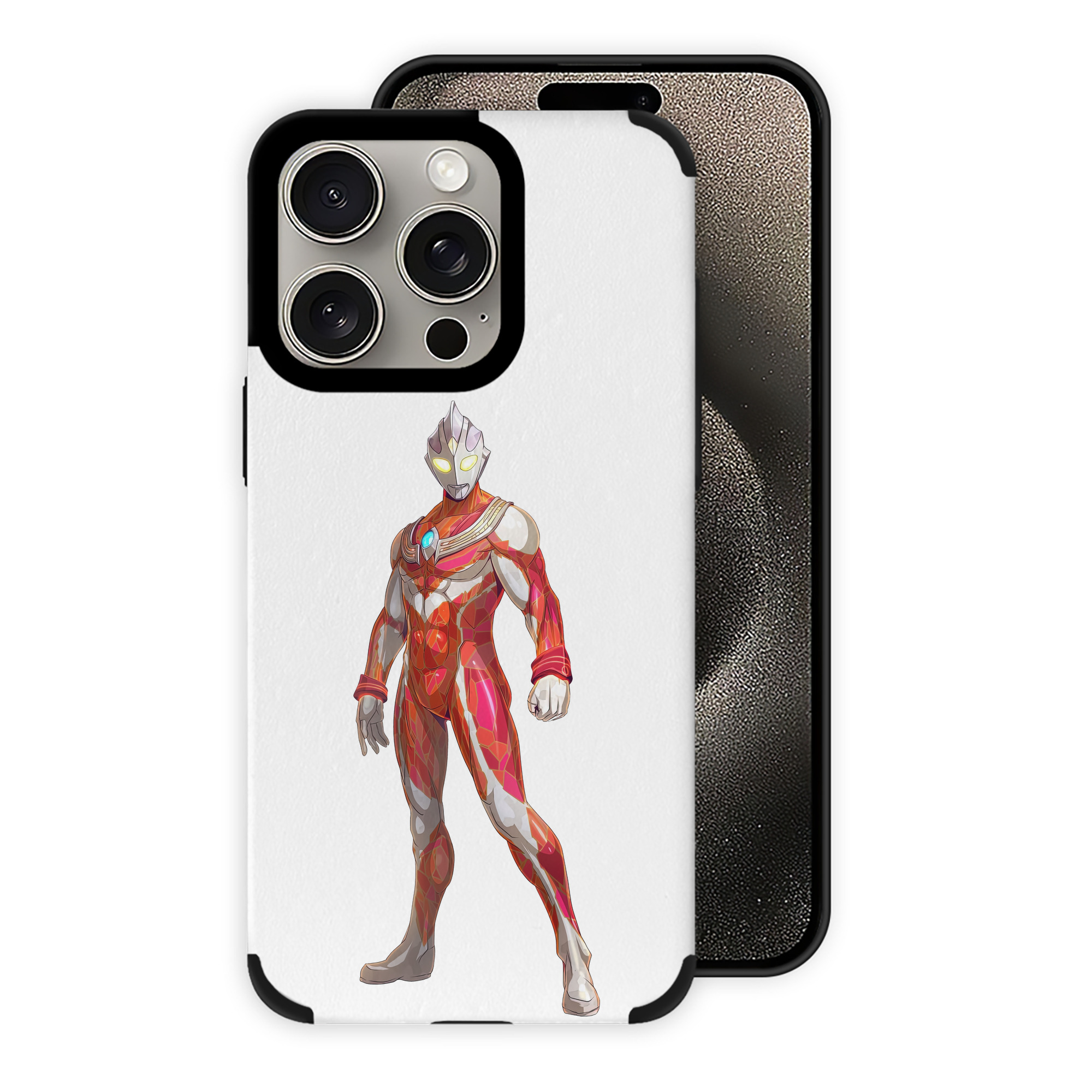 （画像用） ウルトラマン Ultraman 【iPhone15ProMax対応】 PUレザー スマホケース 耐衝撃＆黄変防止