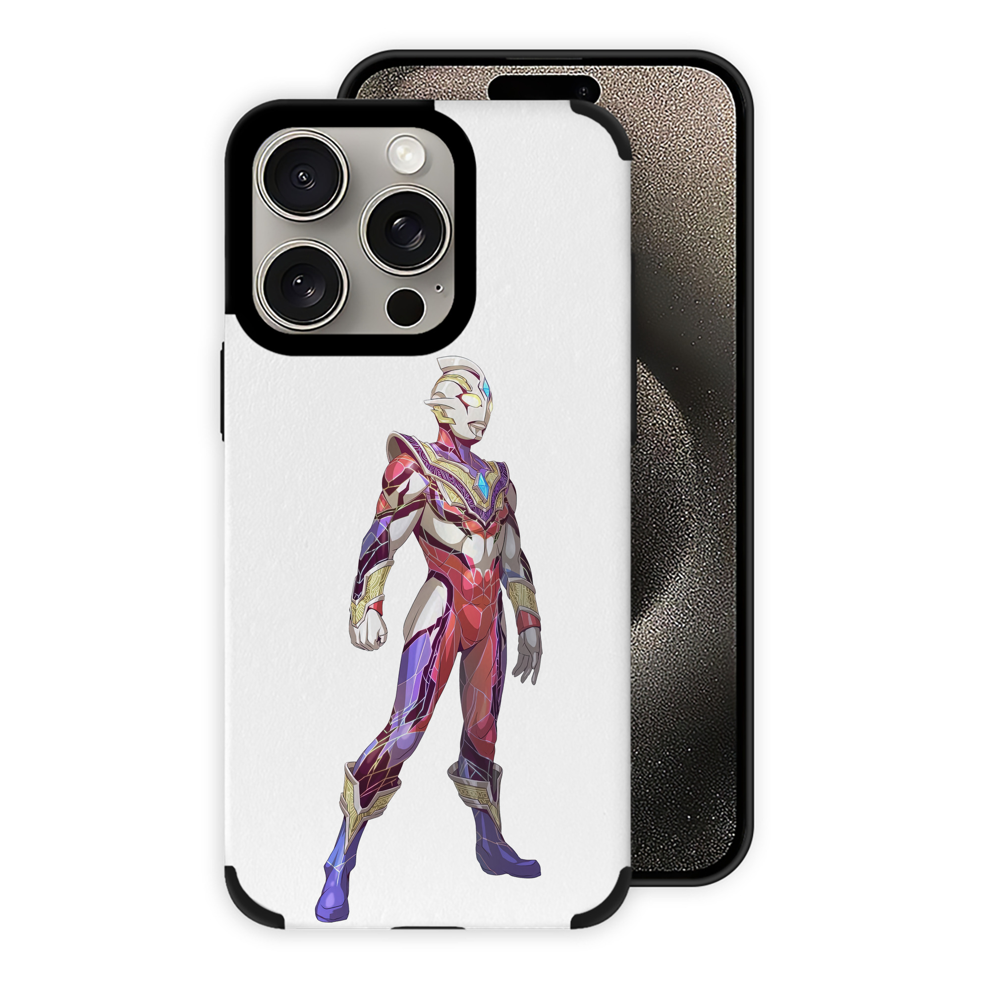 （画像用） ウルトラマン Ultraman 【iPhone15ProMax対応】 PUレザー スマホケース 耐衝撃＆黄変防止