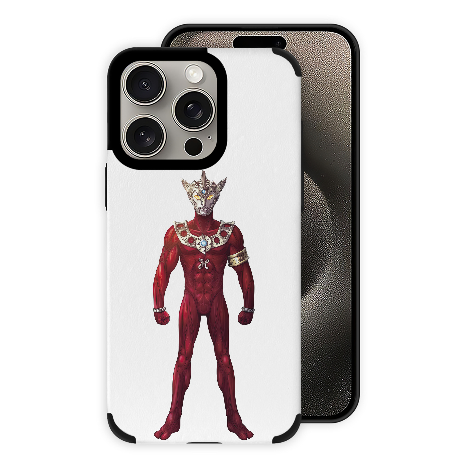 （画像用） ウルトラマン Ultraman 【iPhone15ProMax対応】 PUレザー スマホケース 耐衝撃＆黄変防止