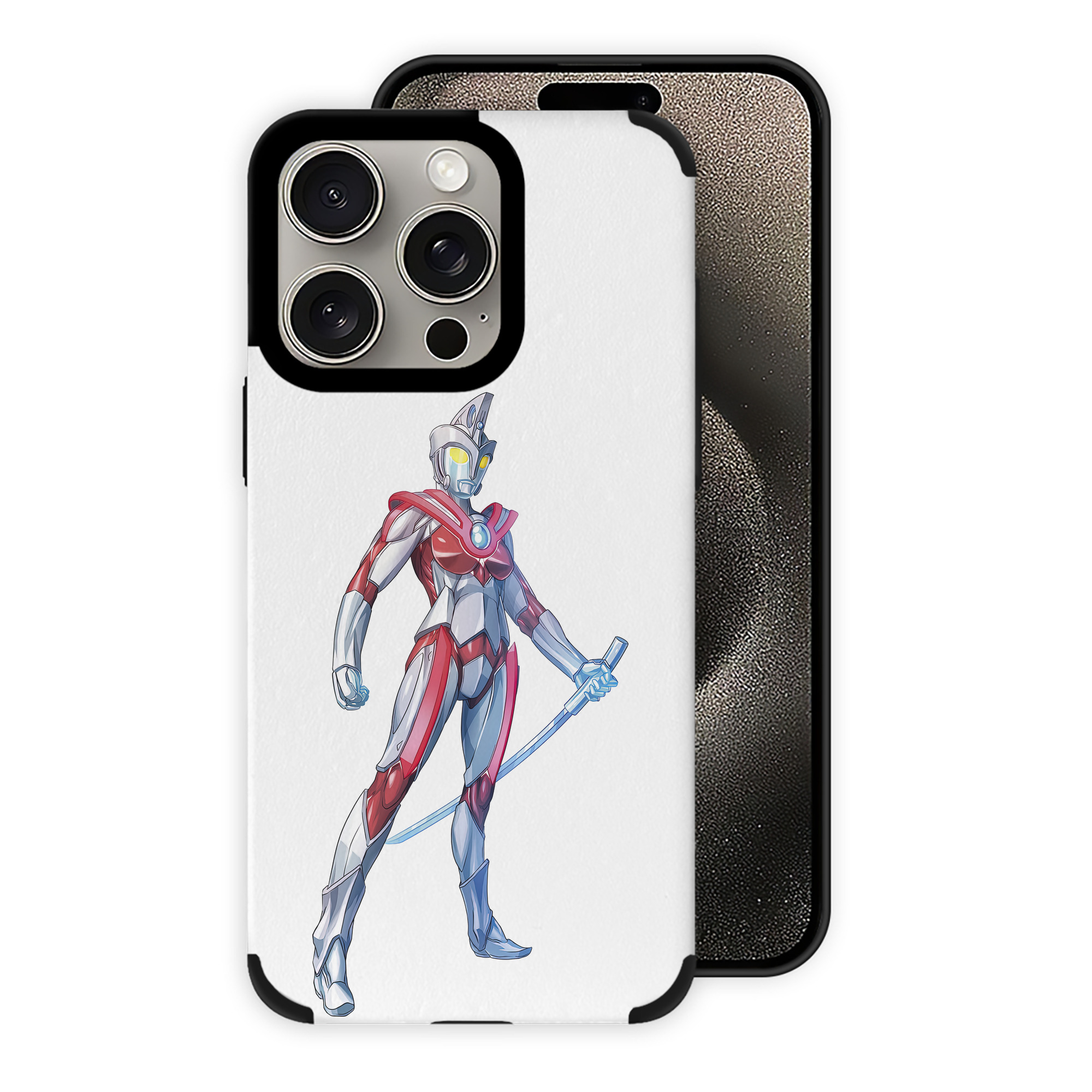 （画像用） ウルトラマン Ultraman 【iPhone15ProMax対応】 PUレザー スマホケース 耐衝撃＆黄変防止