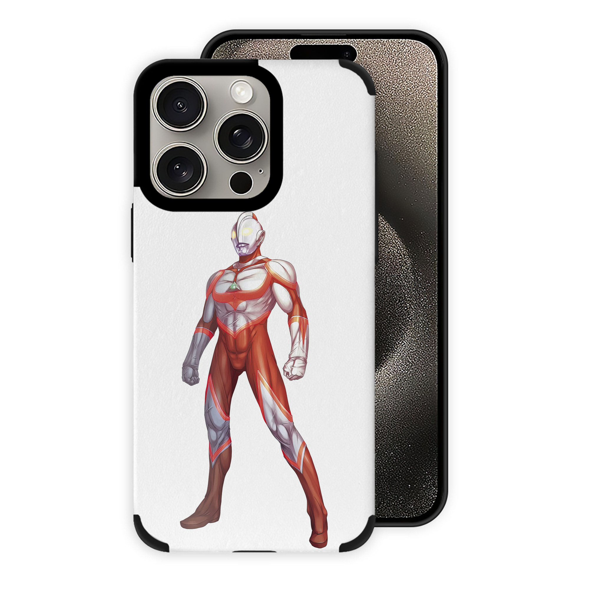 （画像用） ウルトラマン Ultraman 【iPhone15ProMax対応】 PUレザー スマホケース 耐衝撃＆黄変防止