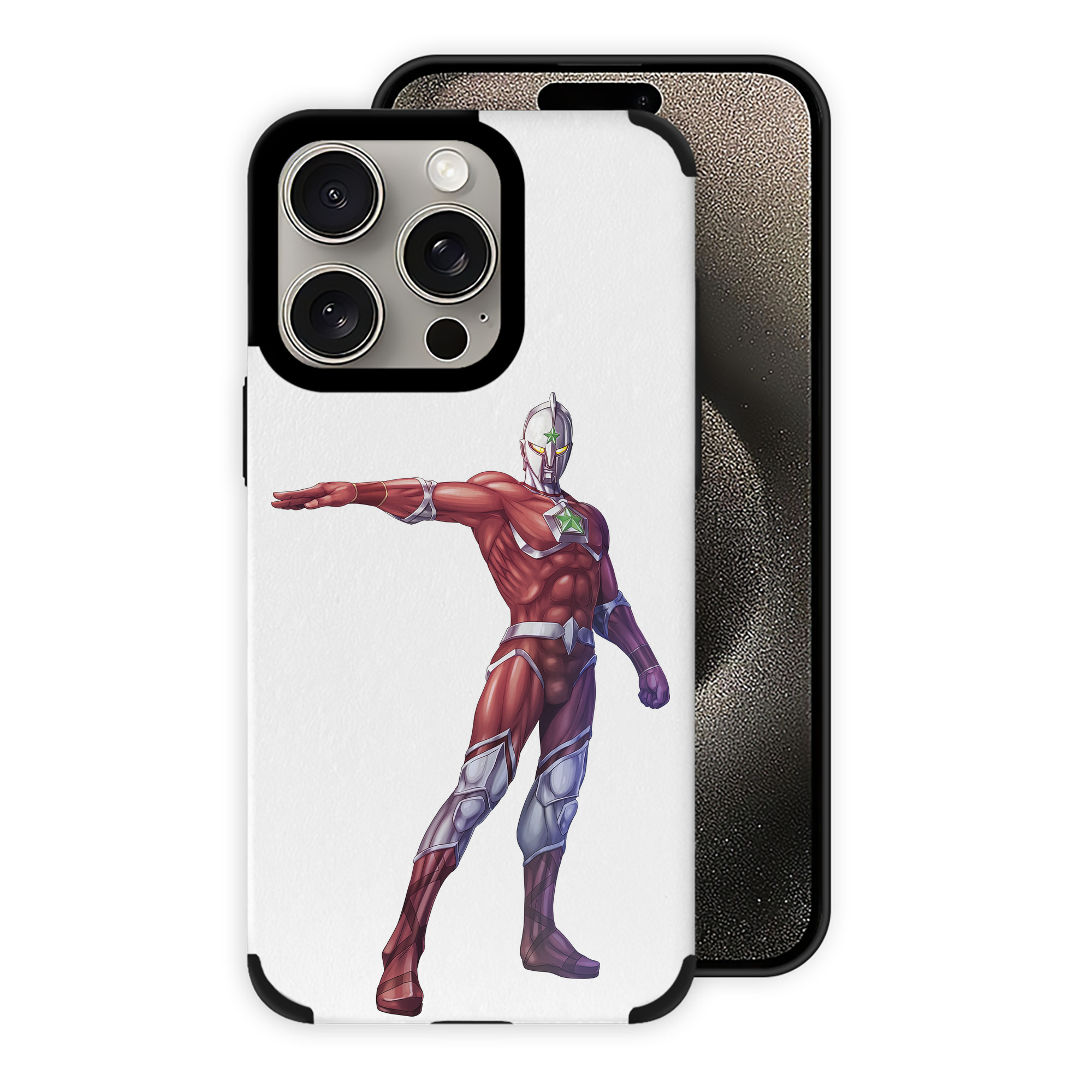 （画像用） ウルトラマン Ultraman 【iPhone15ProMax対応】 PUレザー スマホケース 耐衝撃＆黄変防止