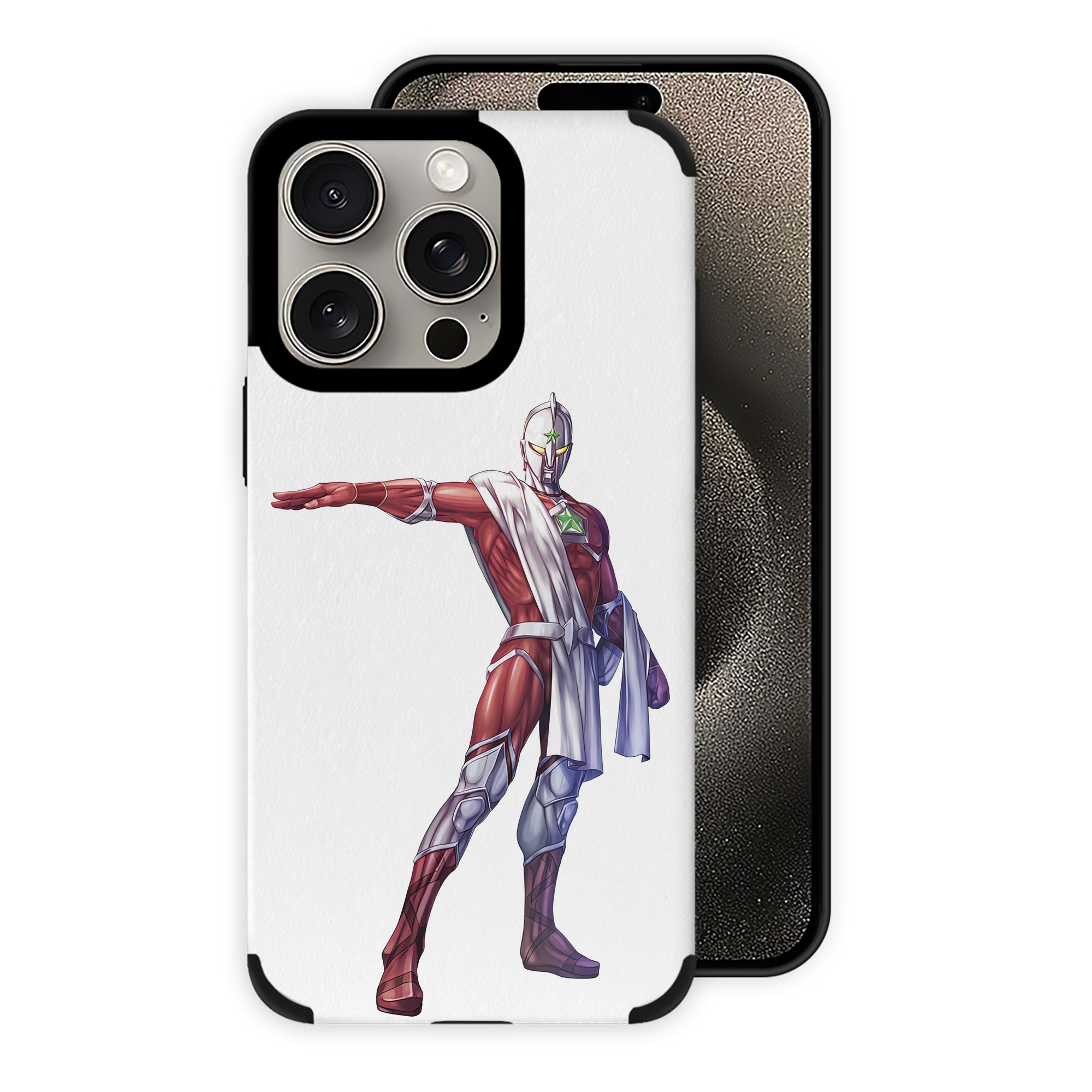 （画像用） ウルトラマン Ultraman 【iPhone15ProMax対応】 PUレザー スマホケース 耐衝撃＆黄変防止