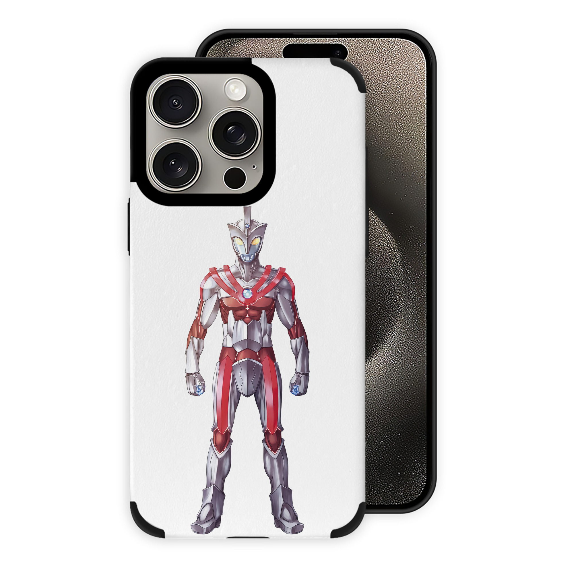 （画像用） ウルトラマン Ultraman 【iPhone15ProMax対応】 PUレザー スマホケース 耐衝撃＆黄変防止