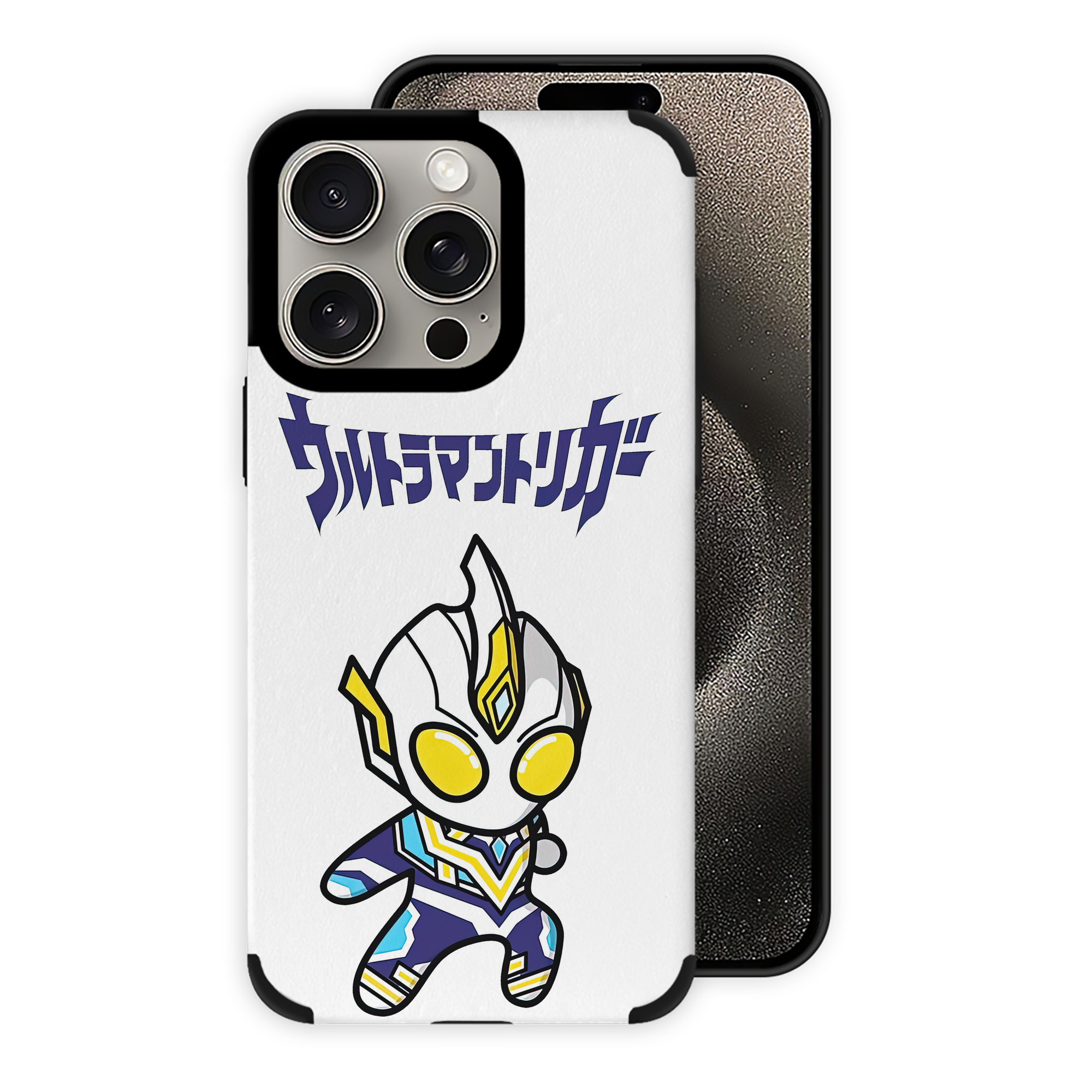 （画像用） ウルトラマン Ultraman 【iPhone15ProMax対応】 PUレザー スマホケース 耐衝撃＆黄変防止