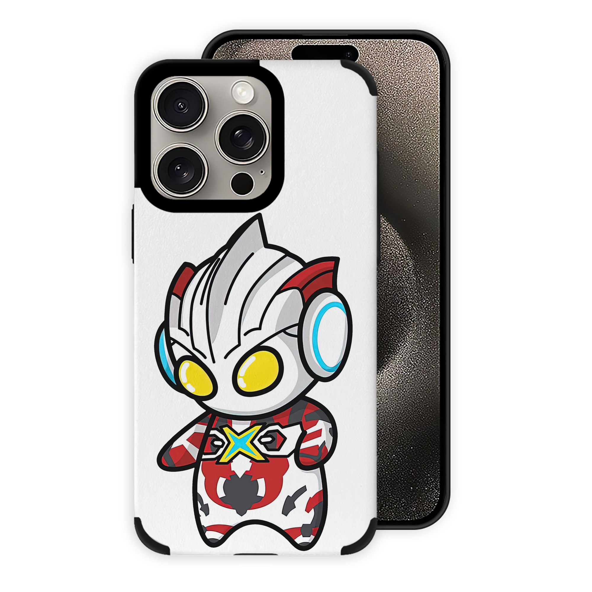（画像用） ウルトラマン Ultraman 【iPhone15ProMax対応】 PUレザー スマホケース 耐衝撃＆黄変防止