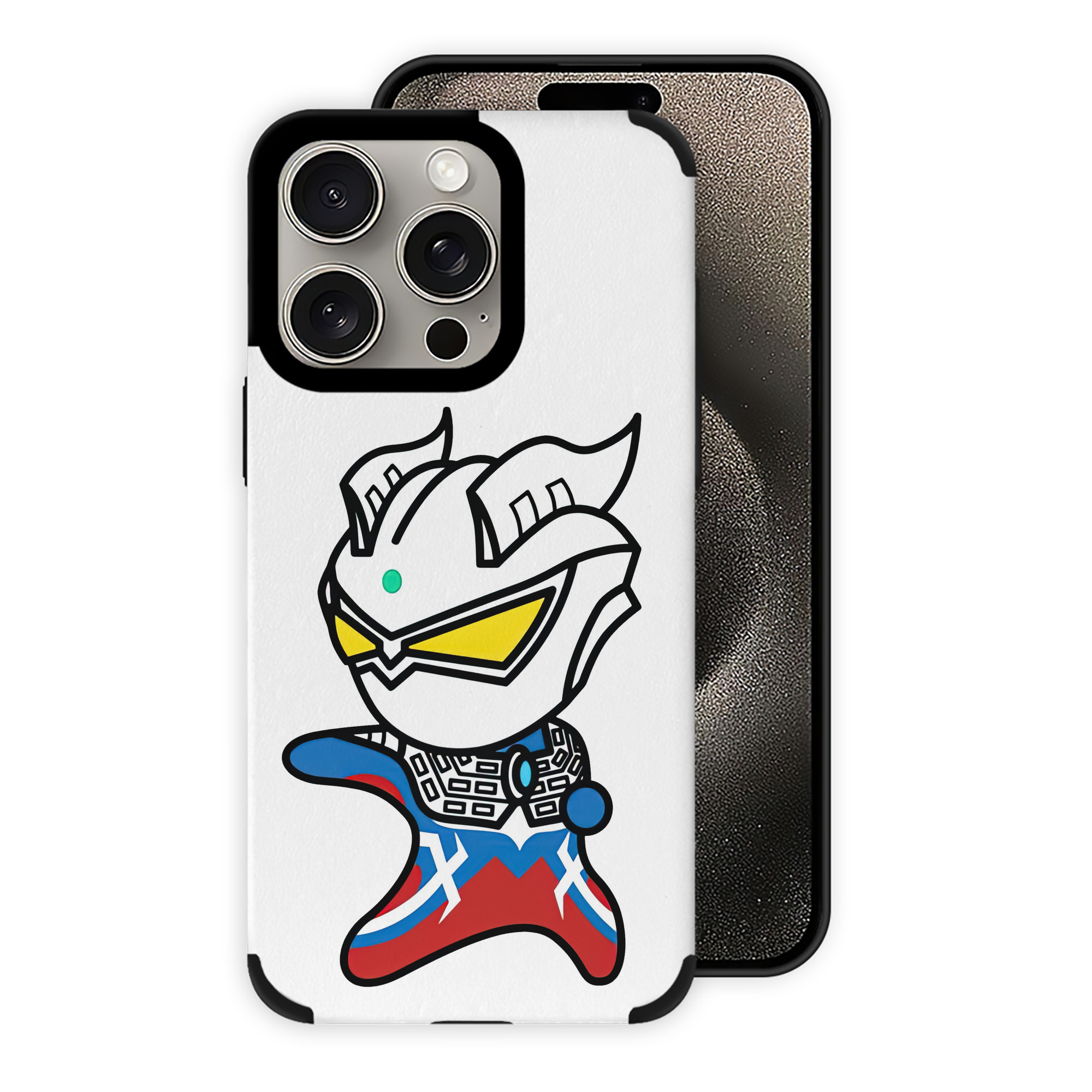 （画像用） ウルトラマン Ultraman 【iPhone15ProMax対応】 PUレザー スマホケース 耐衝撃＆黄変防止