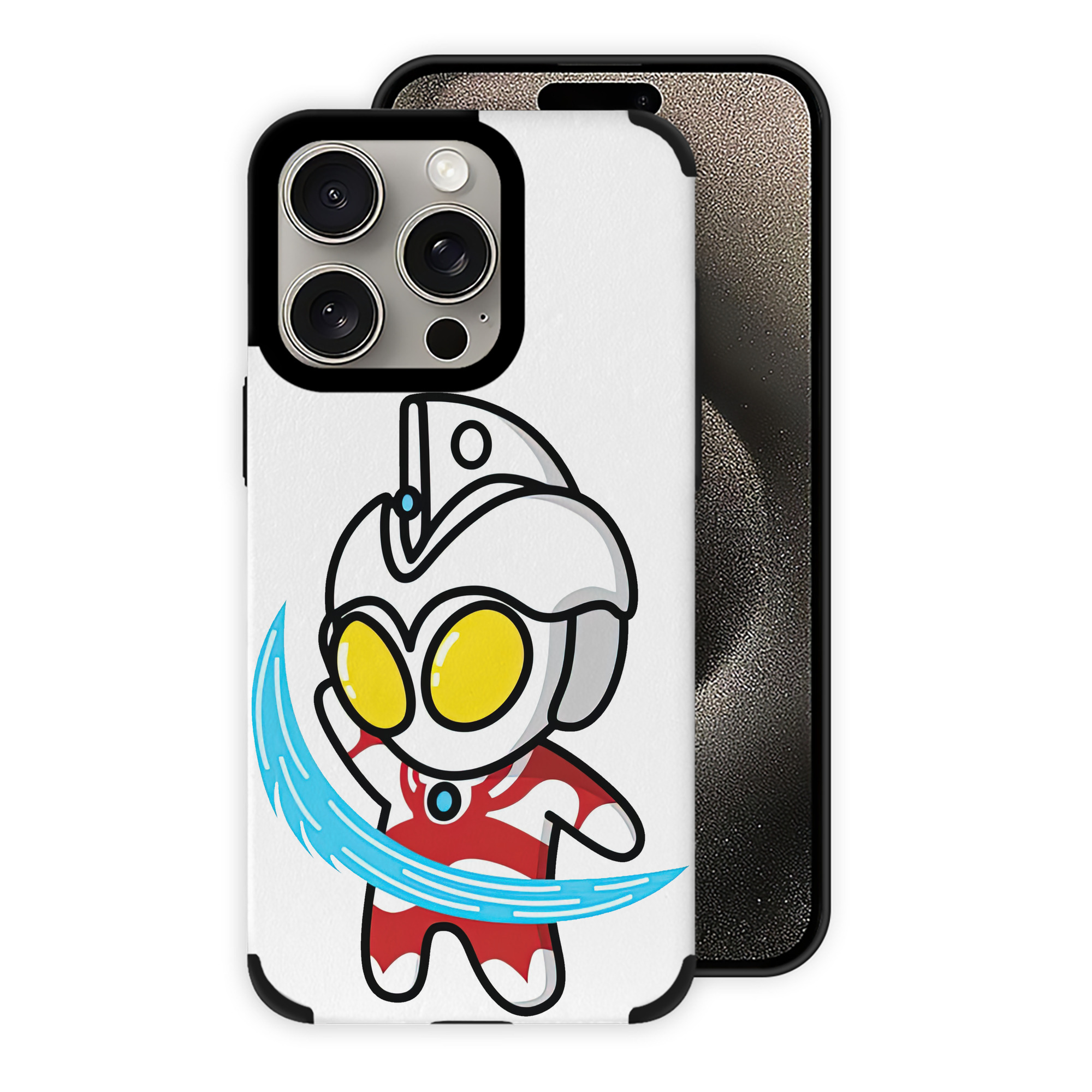 （画像用） ウルトラマン Ultraman 【iPhone15ProMax対応】 PUレザー スマホケース 耐衝撃＆黄変防止
