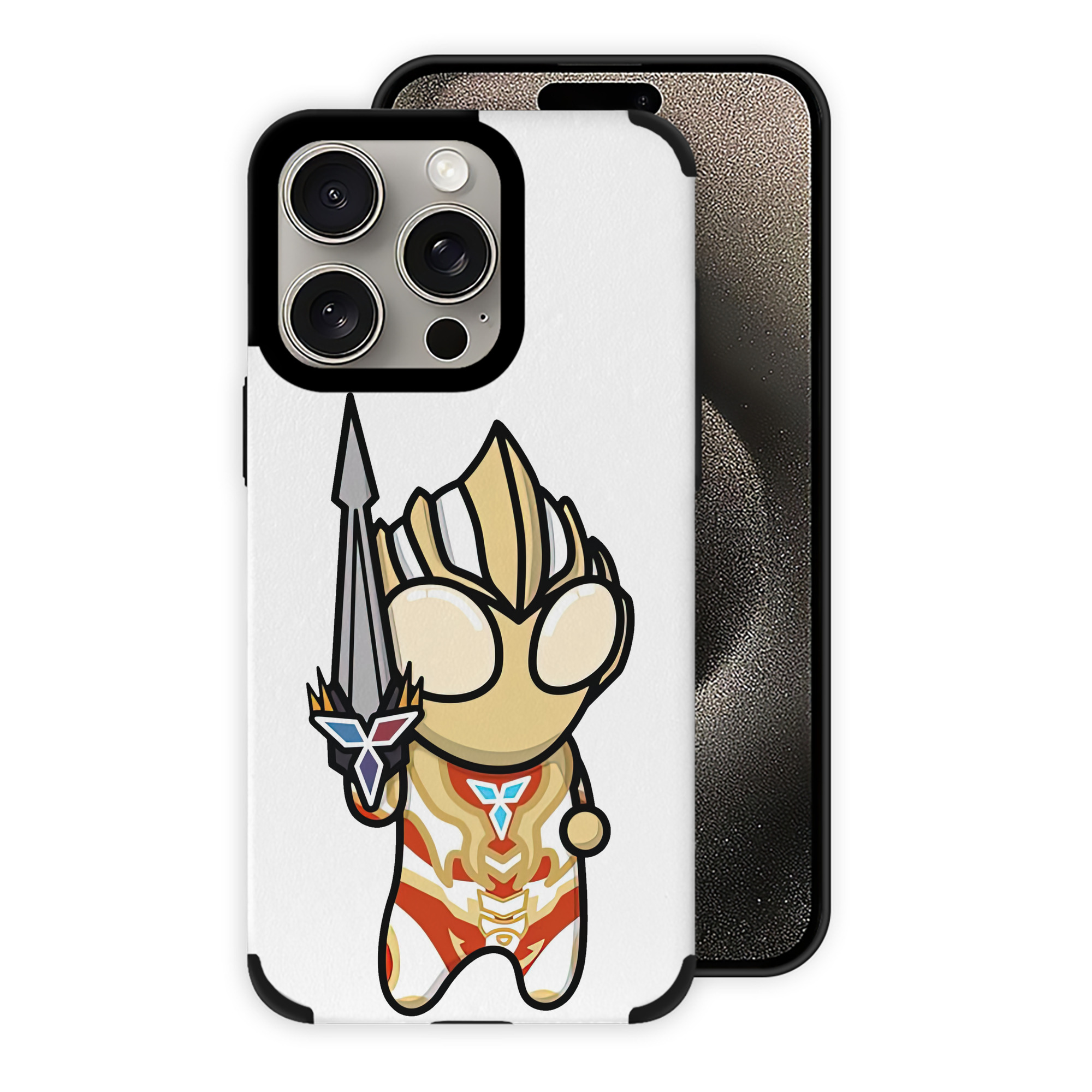 （画像用） ウルトラマン Ultraman 【iPhone15ProMax対応】 PUレザー スマホケース 耐衝撃＆黄変防止
