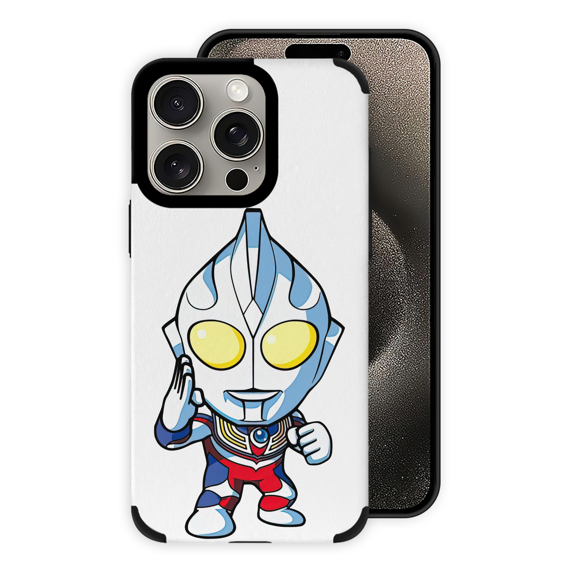 （画像用） ウルトラマン Ultraman 【iPhone15ProMax対応】 PUレザー スマホケース 耐衝撃＆黄変防止