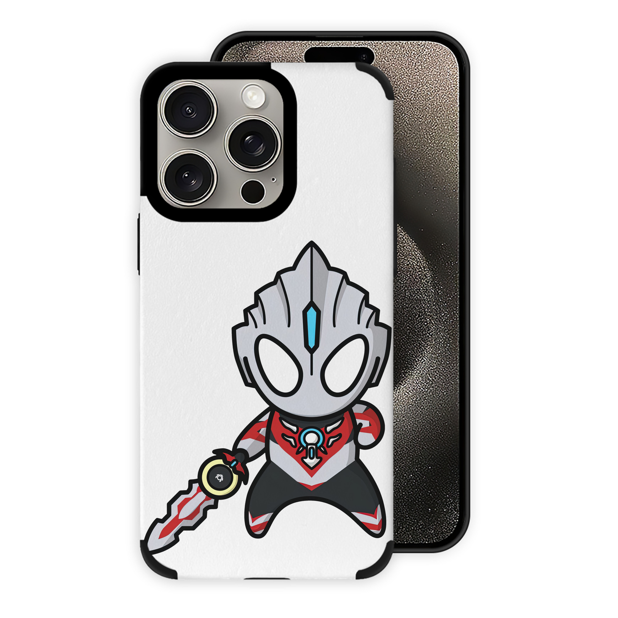 （画像用） ウルトラマン Ultraman 【iPhone15ProMax対応】 PUレザー スマホケース 耐衝撃＆黄変防止