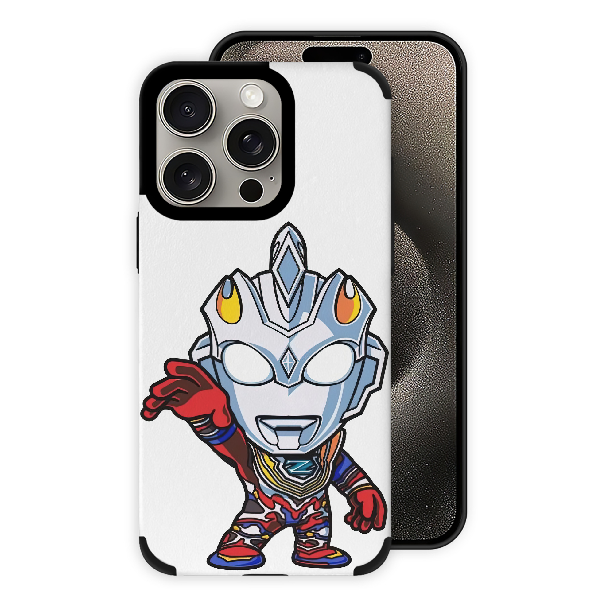 （画像用） ウルトラマン Ultraman 【iPhone15ProMax対応】 PUレザー スマホケース 耐衝撃＆黄変防止