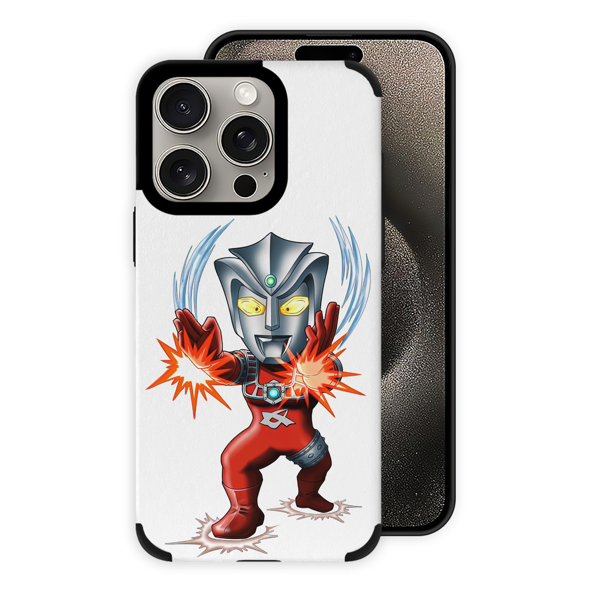 （画像用） ウルトラマン Ultraman 【iPhone15ProMax対応】 PUレザー スマホケース 耐衝撃＆黄変防止