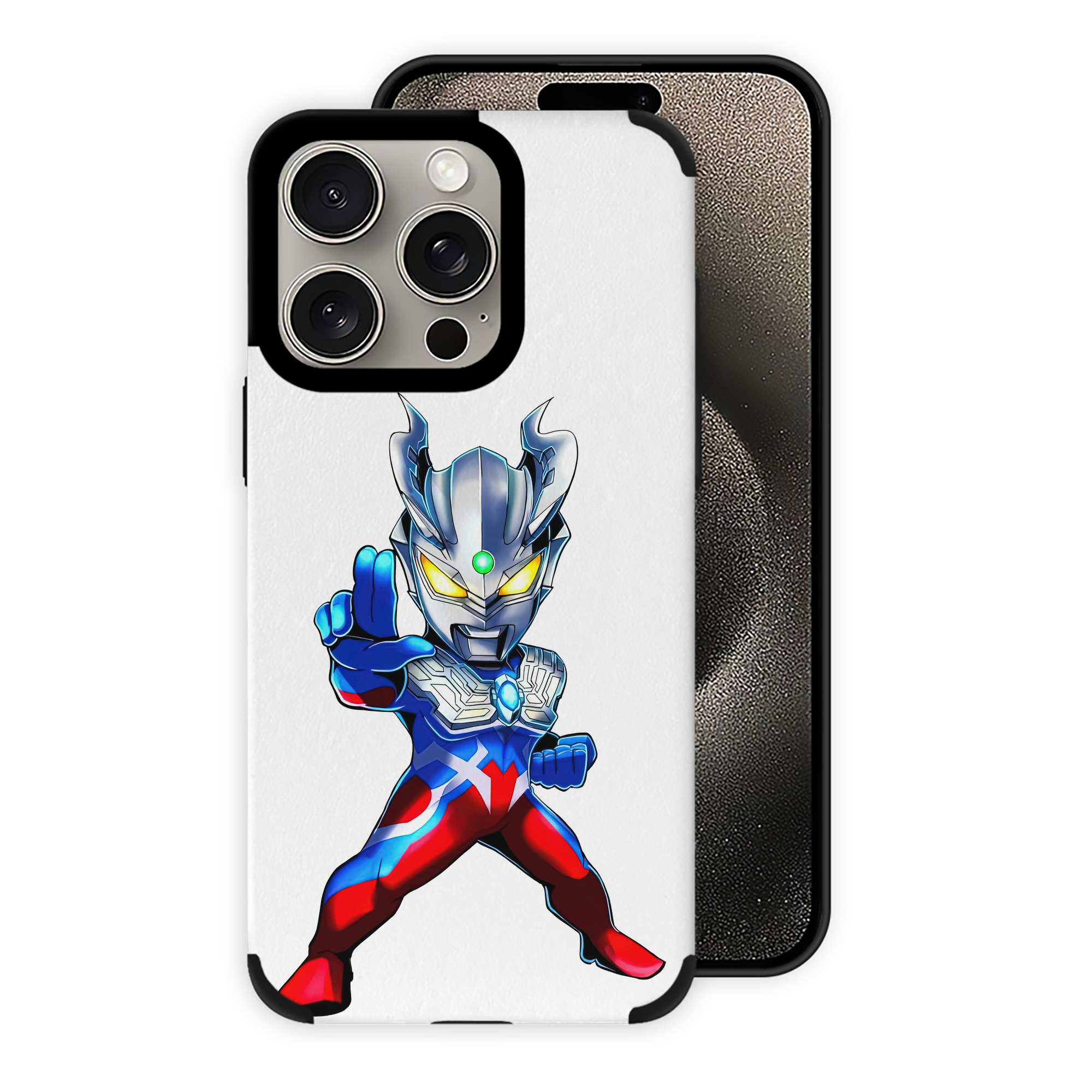 （画像用） ウルトラマン Ultraman 【iPhone15ProMax対応】 PUレザー スマホケース 耐衝撃＆黄変防止