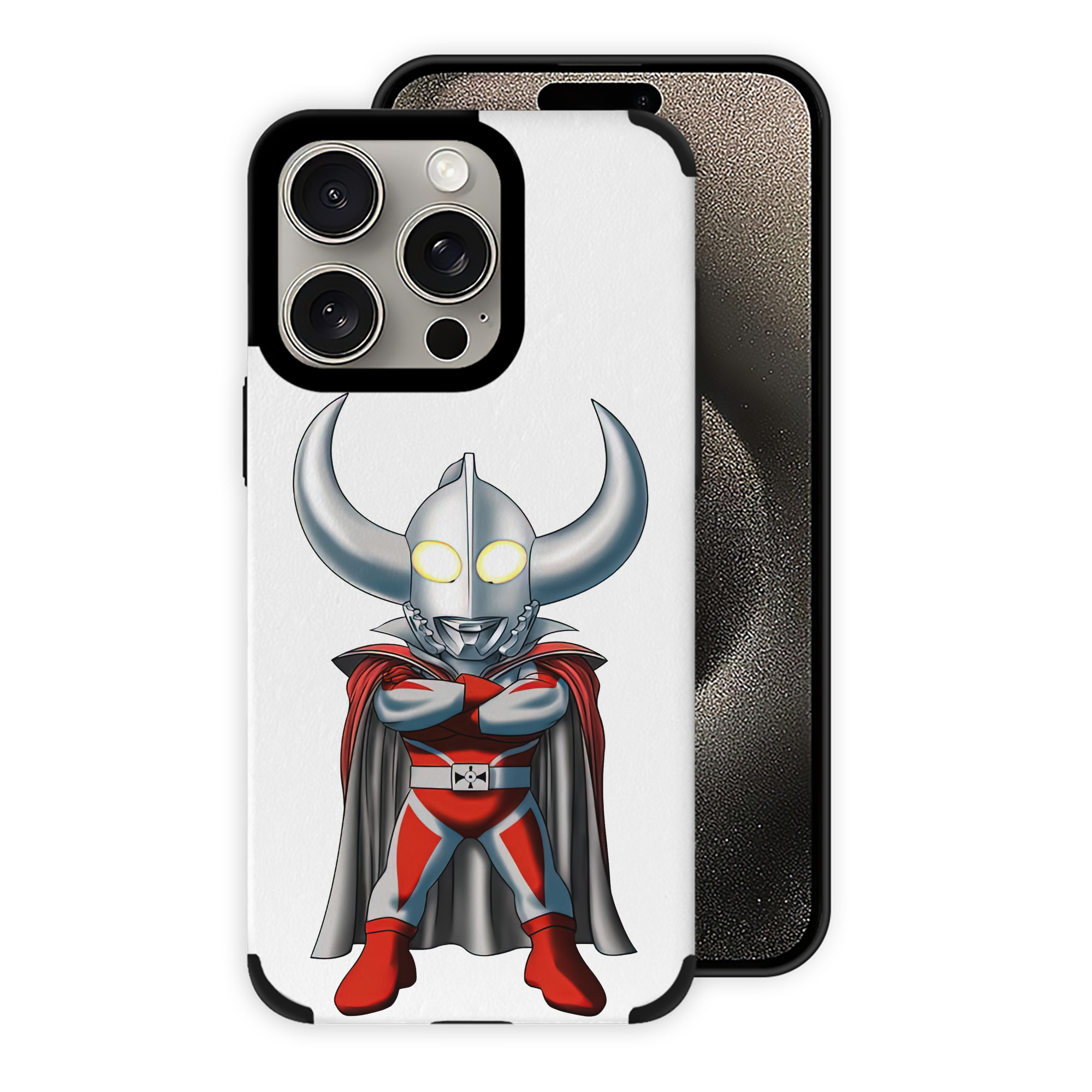 （画像用） ウルトラマン Ultraman 【iPhone15ProMax対応】 PUレザー スマホケース 耐衝撃＆黄変防止