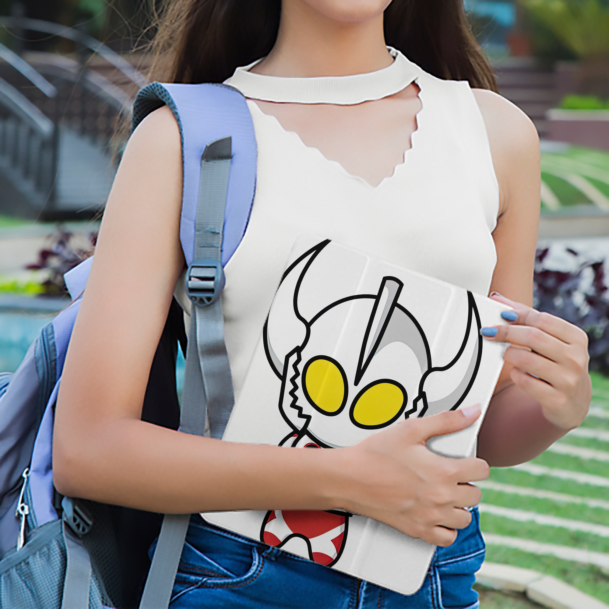 ウルトラマン Ultraman IPad ケース ペン収納付き 三つ折りスタンド PUレザー×シリコン 対応機種9.5/10.5/10.9インチ