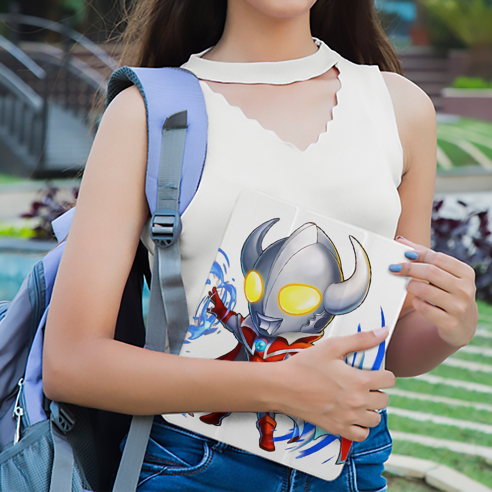 ウルトラマン Ultraman IPad ケース ペン収納付き 三つ折りスタンド PUレザー×シリコン 対応機種9.5/10.5/10.9インチ
