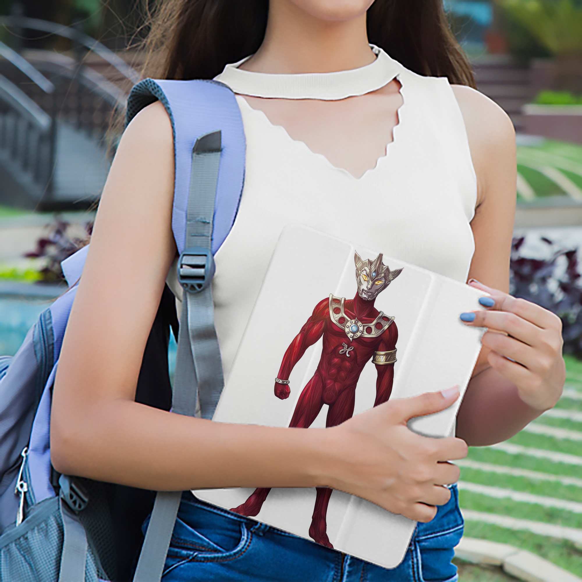 ウルトラマン Ultraman IPad ケース ペン収納付き 三つ折りスタンド PUレザー×シリコン 対応機種9.5/10.5/10.9インチ