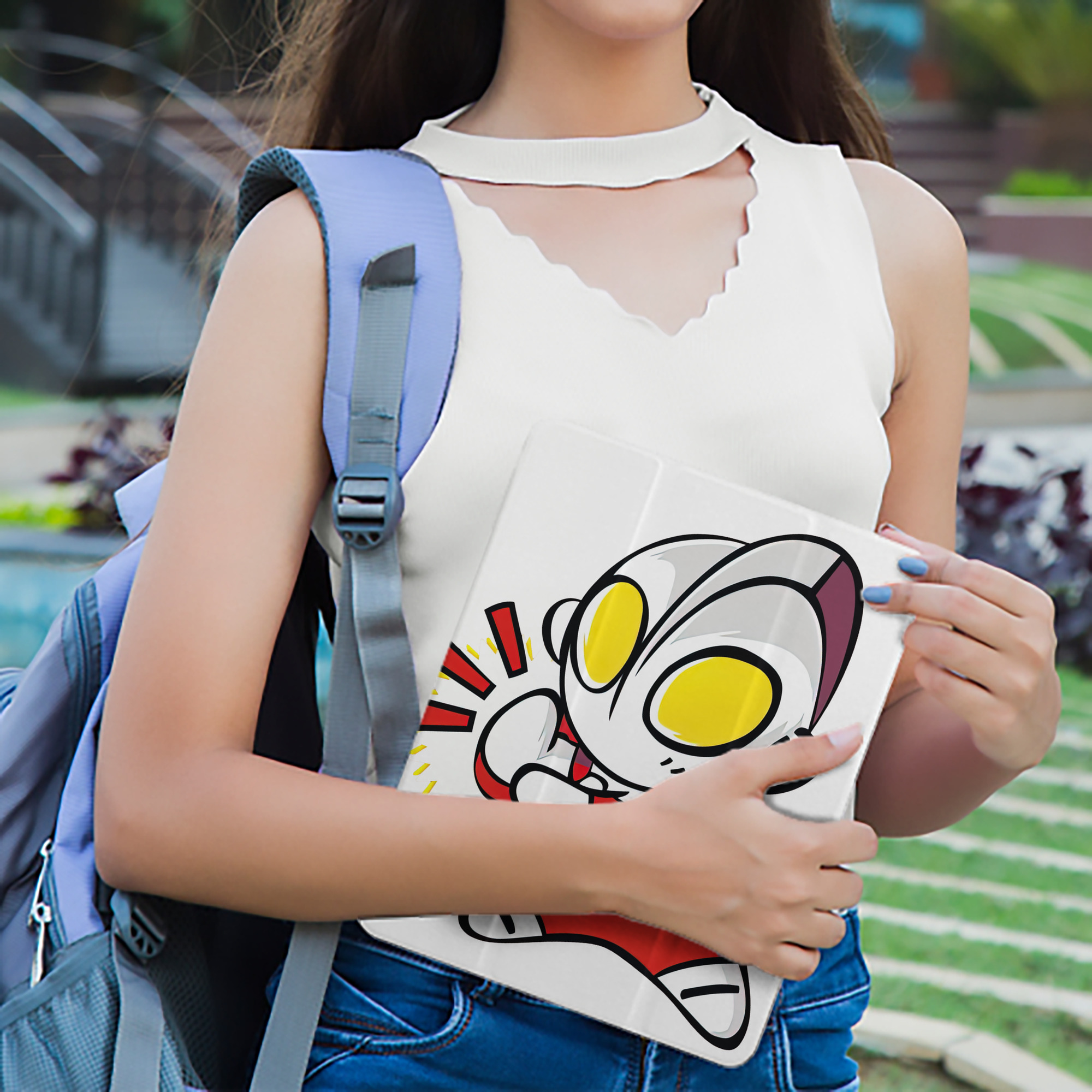 ウルトラマン Ultraman IPad ケース ペン収納付き 三つ折りスタンド PUレザー×シリコン 対応機種9.5/10.5/10.9インチ
