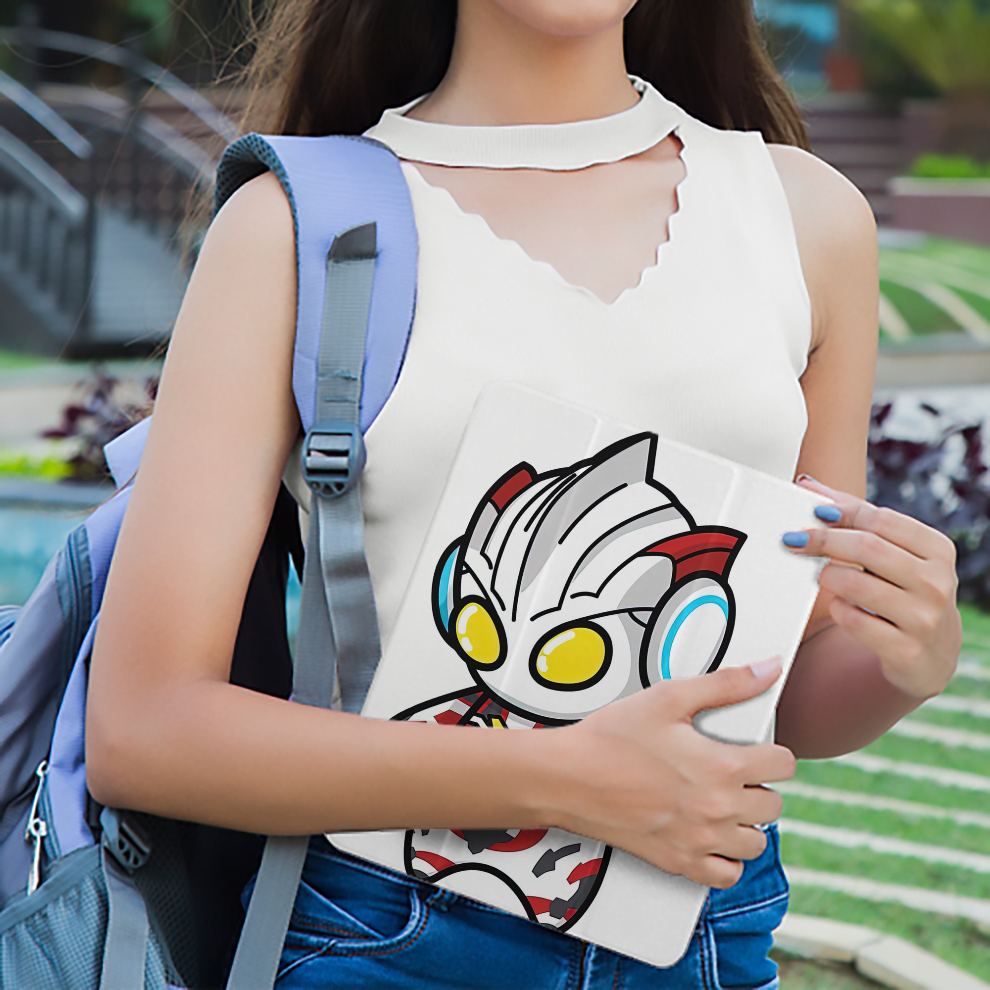 ウルトラマン Ultraman IPad ケース ペン収納付き 三つ折りスタンド PUレザー×シリコン 対応機種9.5/10.5/10.9インチ