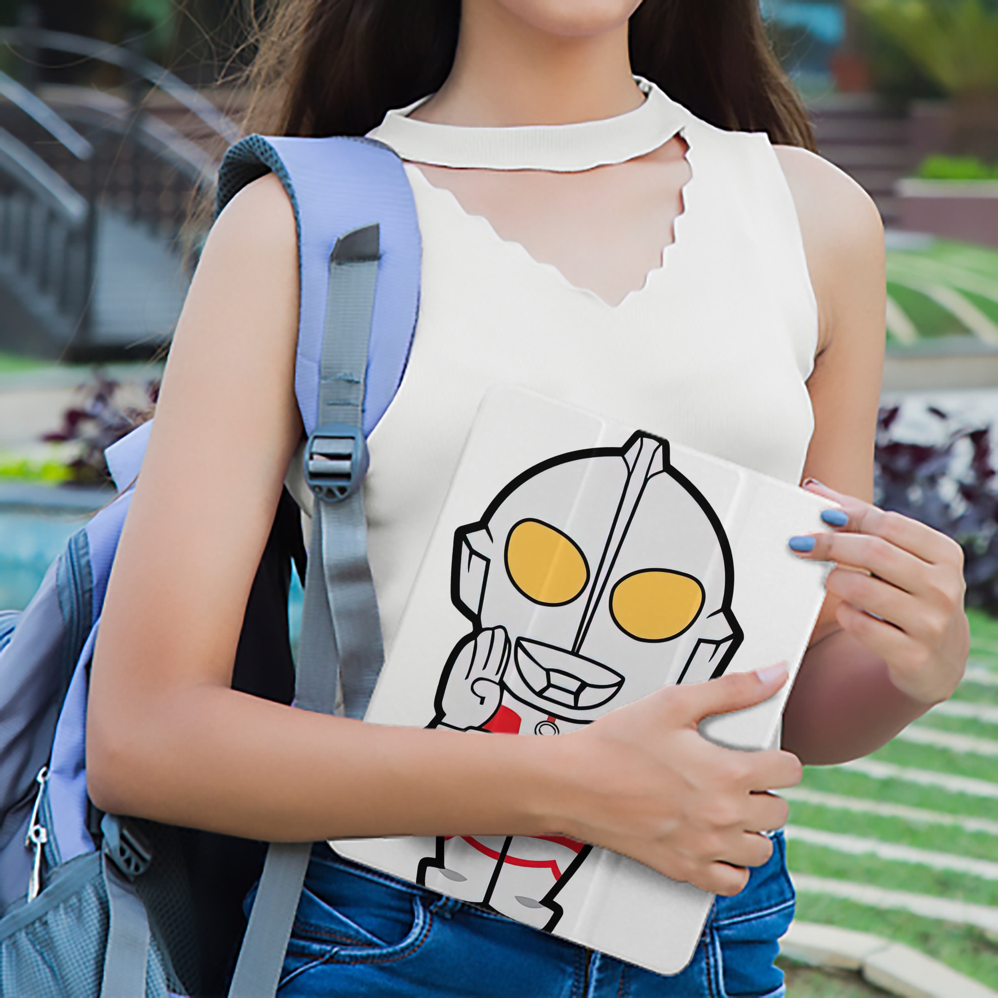 ウルトラマン Ultraman IPad ケース ペン収納付き 三つ折りスタンド PUレザー×シリコン 対応機種9.5/10.5/10.9インチ