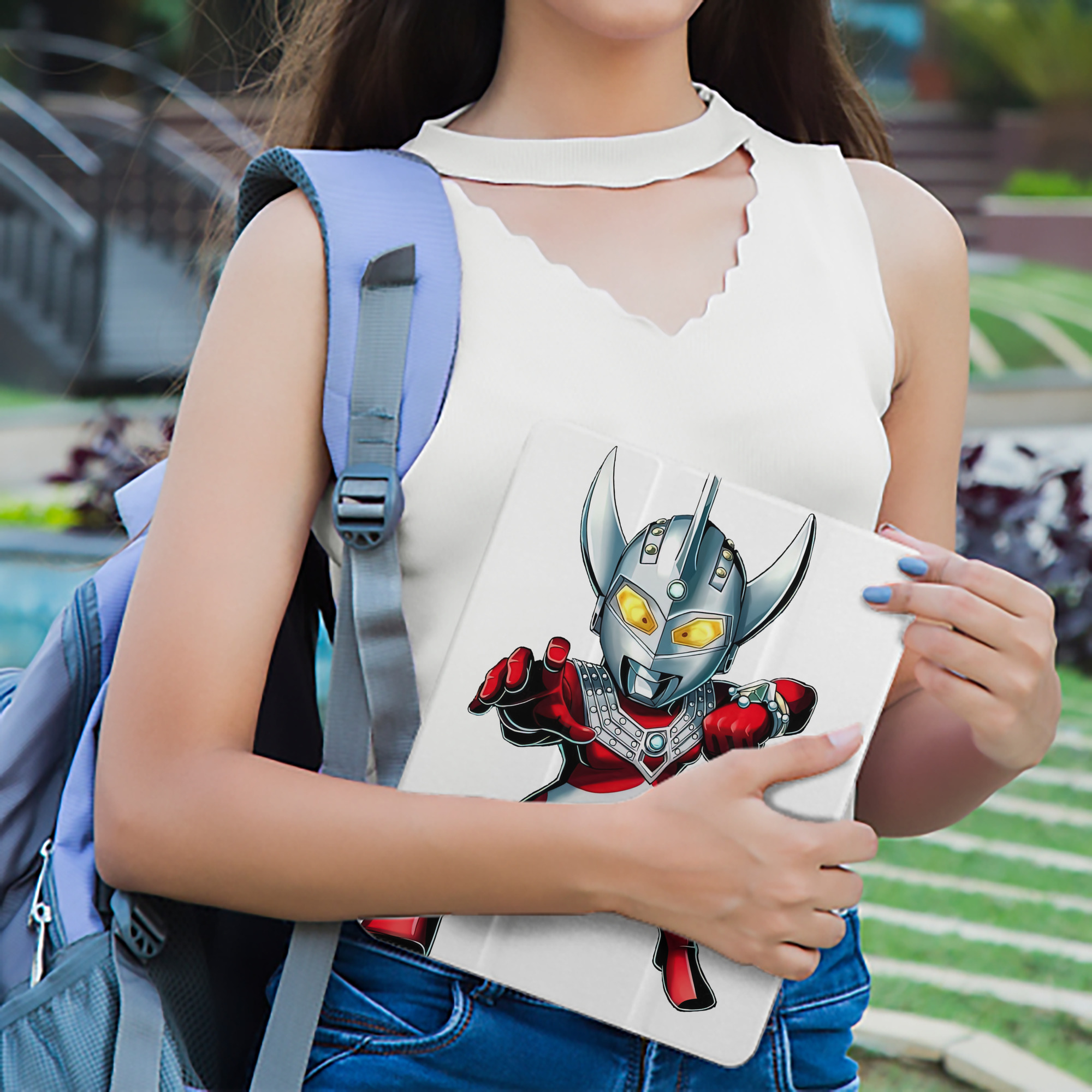 ウルトラマン Ultraman IPad ケース ペン収納付き 三つ折りスタンド PUレザー×シリコン 対応機種9.5/10.5/10.9インチ