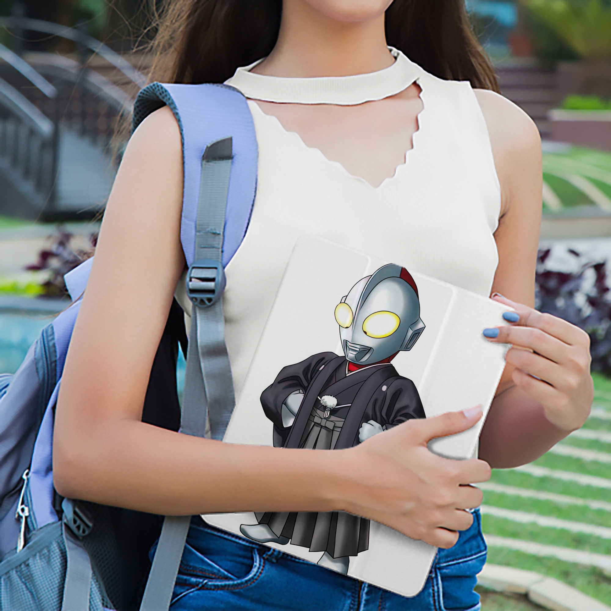 ウルトラマン Ultraman IPad ケース ペン収納付き 三つ折りスタンド PUレザー×シリコン 対応機種9.5/10.5/10.9インチ