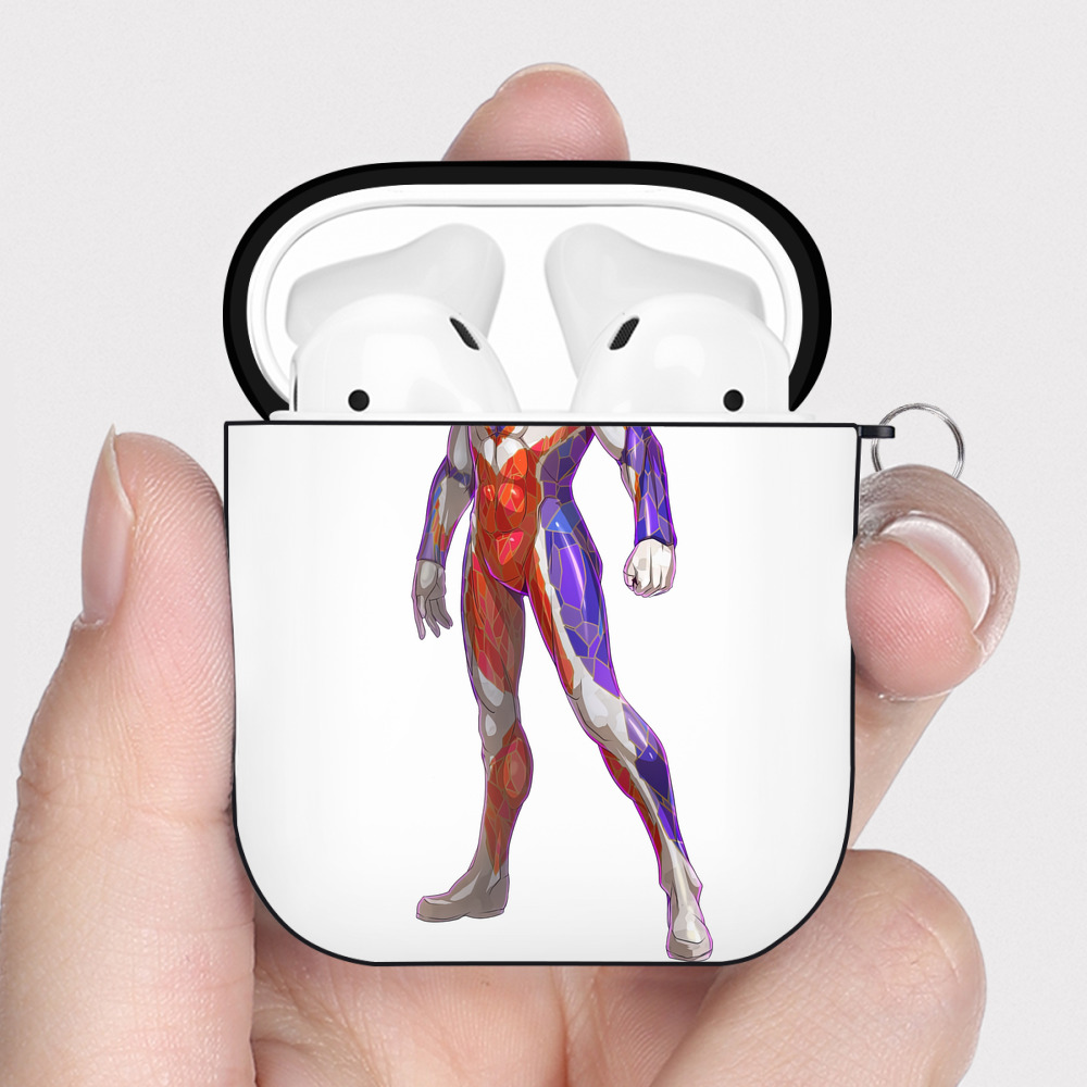 （画像用） ウルトラマン Ultraman AirPods 第2世代保護ケース ハードシェル ブラック 耐衝撃・防指紋・カラビナ付き
