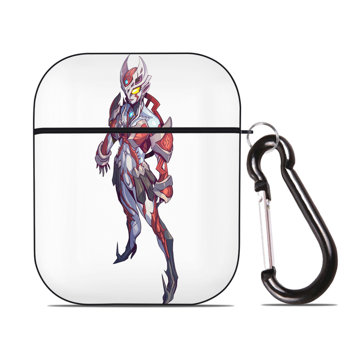 （画像用） ウルトラマン Ultraman AirPods 第2世代保護ケース ハードシェル ブラック 耐衝撃・防指紋・カラビナ付き