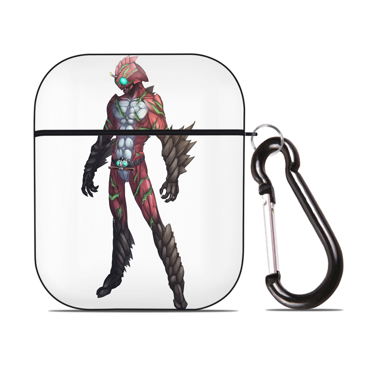 （画像用） ウルトラマン Ultraman AirPods 第2世代保護ケース ハードシェル ブラック 耐衝撃・防指紋・カラビナ付き