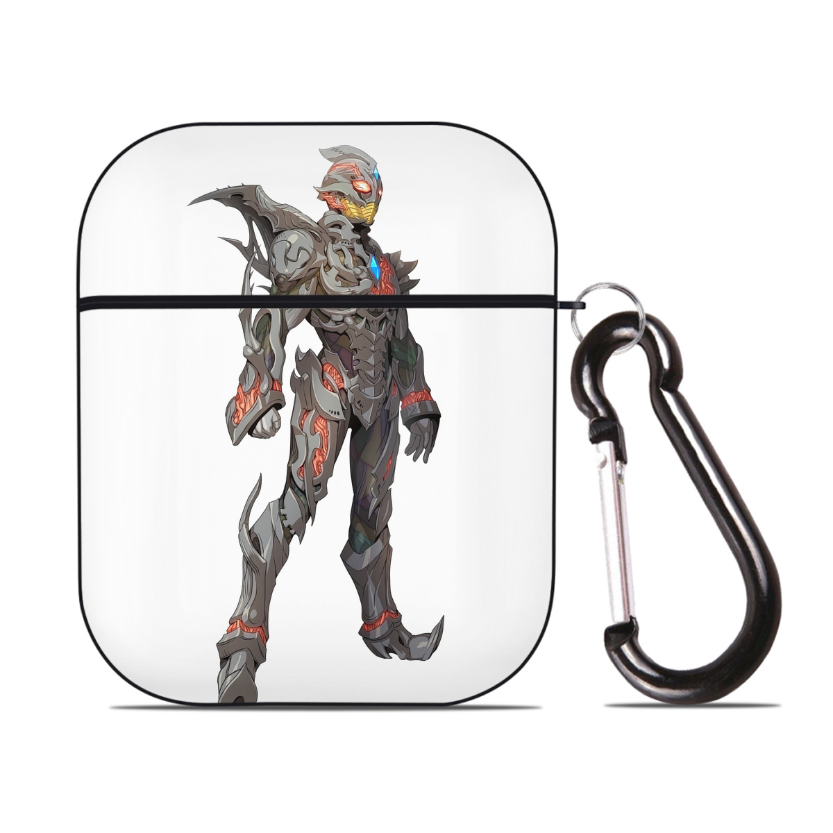（画像用） ウルトラマン Ultraman AirPods 第2世代保護ケース ハードシェル ブラック 耐衝撃・防指紋・カラビナ付き