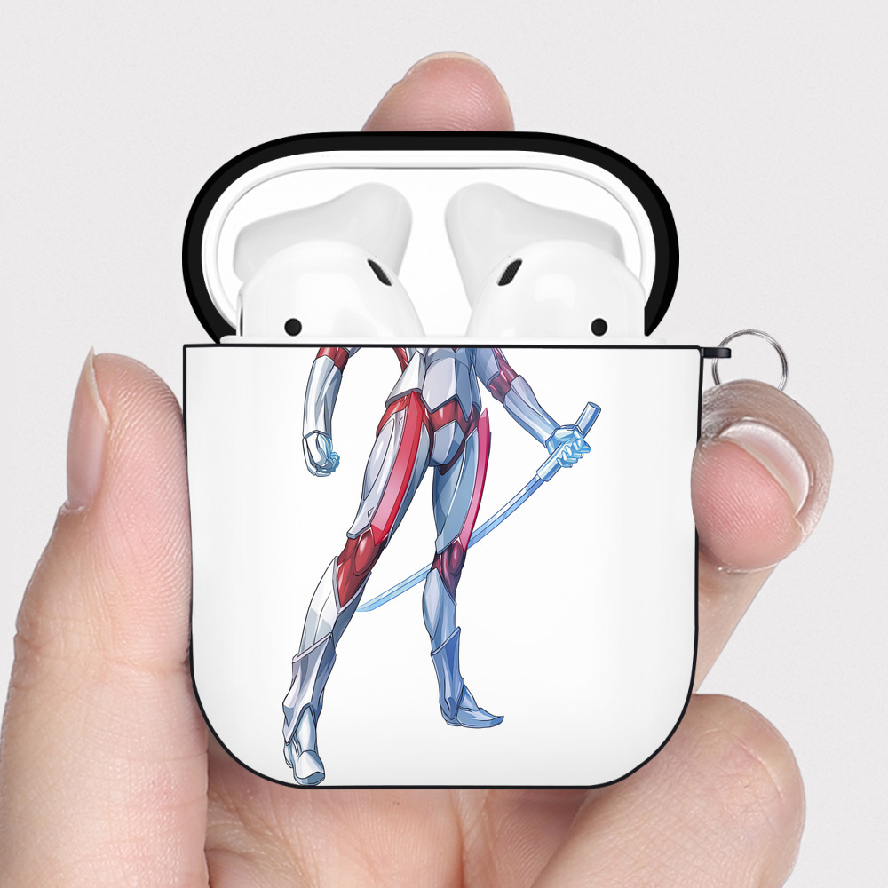 （画像用） ウルトラマン Ultraman AirPods 第2世代保護ケース ハードシェル ブラック 耐衝撃・防指紋・カラビナ付き