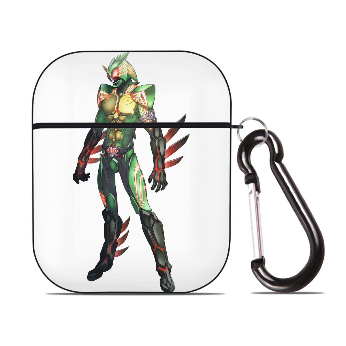 （画像用） ウルトラマン Ultraman AirPods 第2世代保護ケース ハードシェル ブラック 耐衝撃・防指紋・カラビナ付き