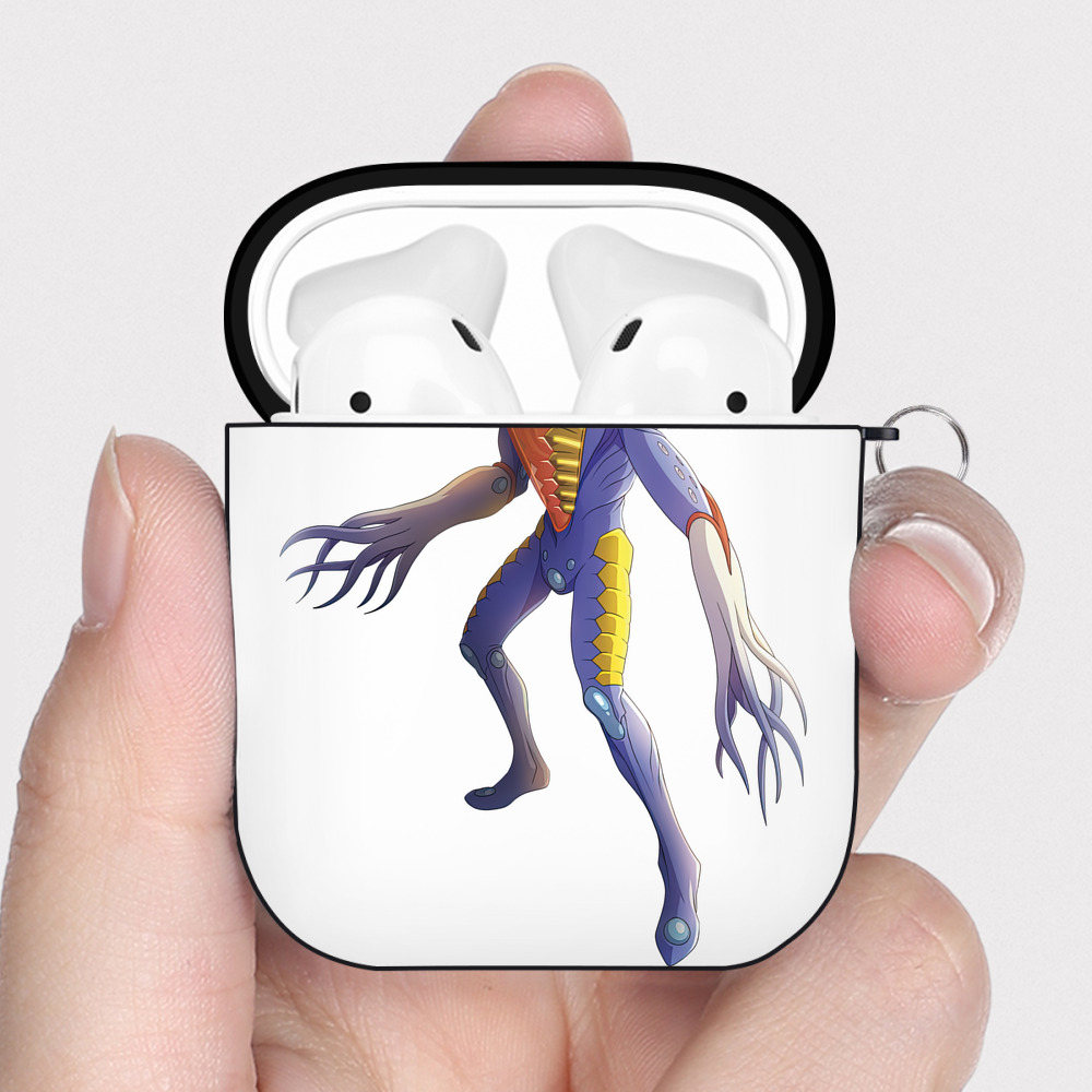 （画像用） ウルトラマン Ultraman AirPods 第2世代保護ケース ハードシェル ブラック 耐衝撃・防指紋・カラビナ付き