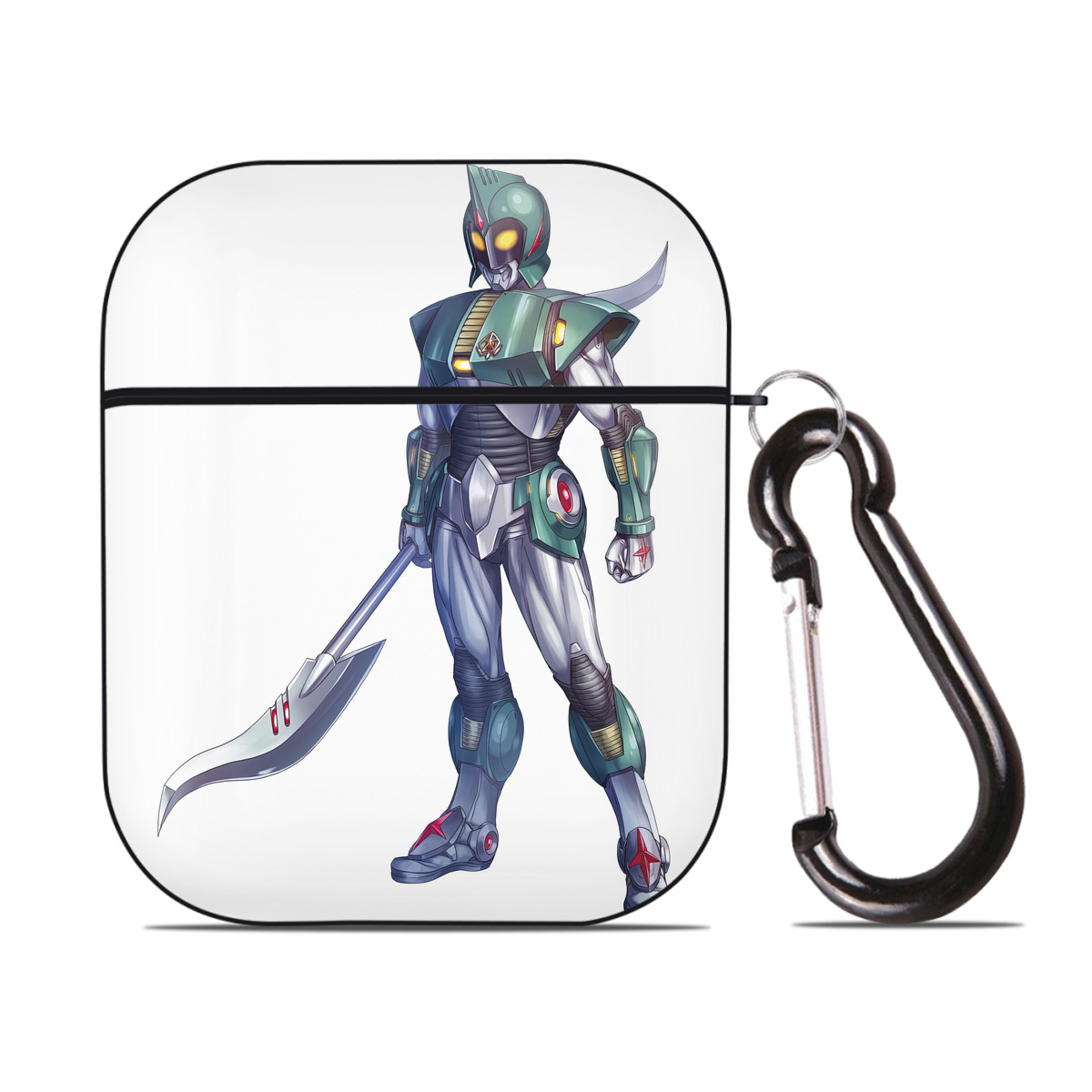 （画像用） ウルトラマン Ultraman AirPods 第2世代保護ケース ハードシェル ブラック 耐衝撃・防指紋・カラビナ付き