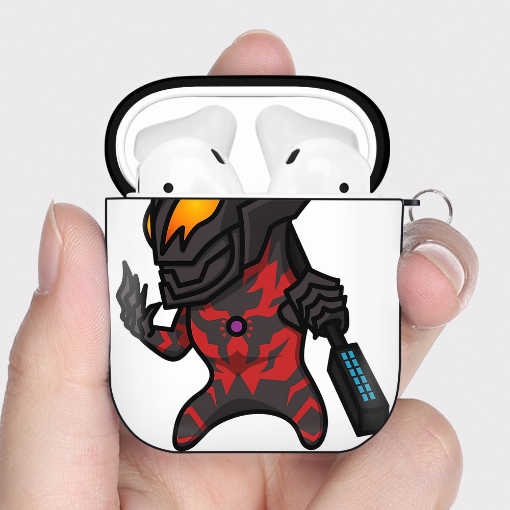 （画像用） ウルトラマン Ultraman AirPods 第2世代保護ケース ハードシェル ブラック 耐衝撃・防指紋・カラビナ付き
