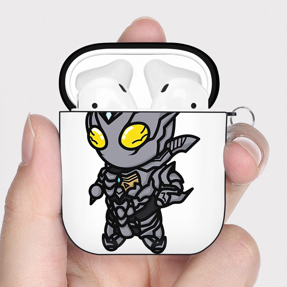 （画像用） ウルトラマン Ultraman AirPods 第2世代保護ケース ハードシェル ブラック 耐衝撃・防指紋・カラビナ付き