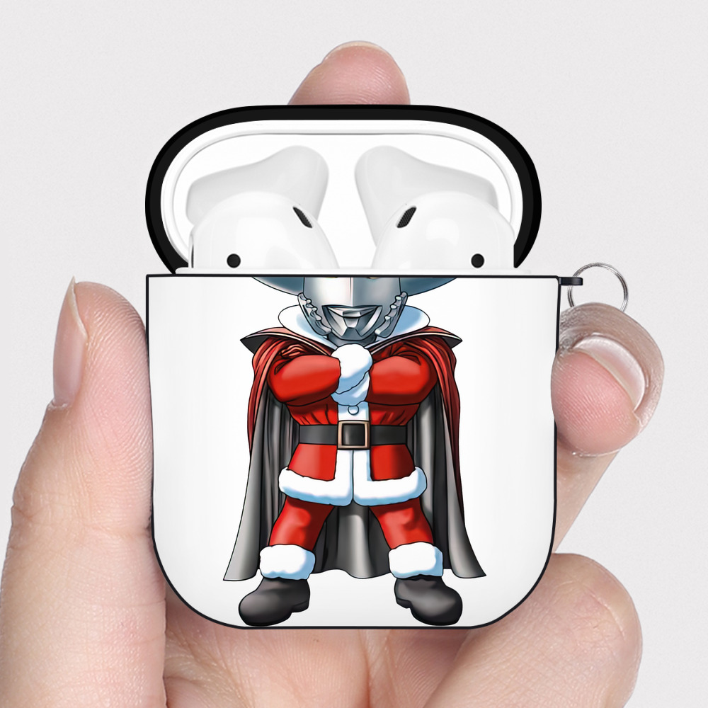 （画像用） ウルトラマン Ultraman AirPods 第2世代保護ケース ハードシェル ブラック 耐衝撃・防指紋・カラビナ付き