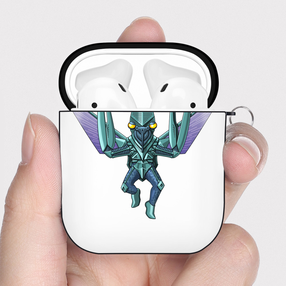 （画像用） ウルトラマン Ultraman AirPods 第2世代保護ケース ハードシェル ブラック 耐衝撃・防指紋・カラビナ付き