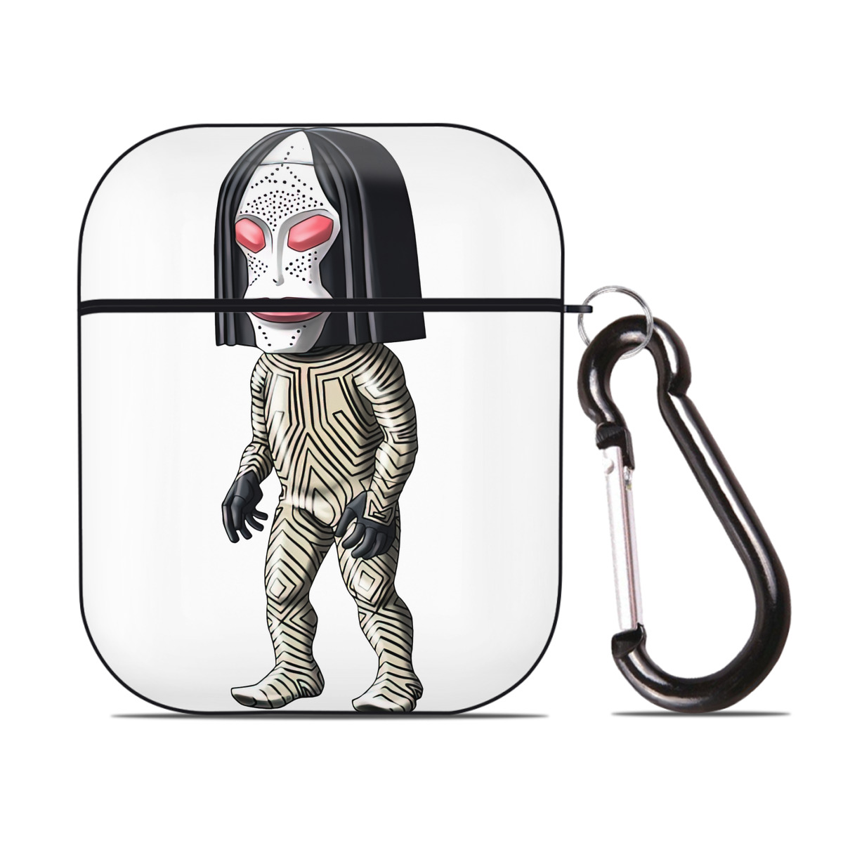 （画像用） ウルトラマン Ultraman AirPods 第2世代保護ケース ハードシェル ブラック 耐衝撃・防指紋・カラビナ付き