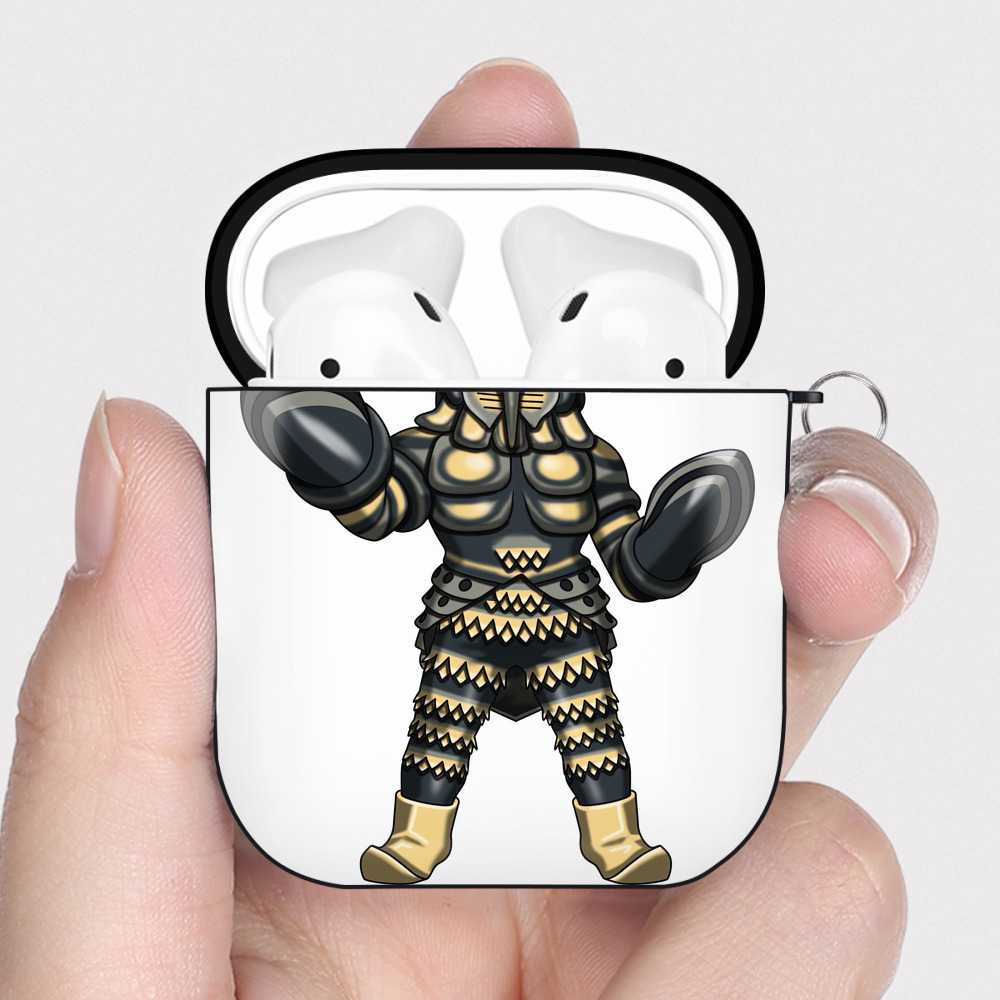 （画像用） ウルトラマン Ultraman AirPods 第2世代保護ケース ハードシェル ブラック 耐衝撃・防指紋・カラビナ付き