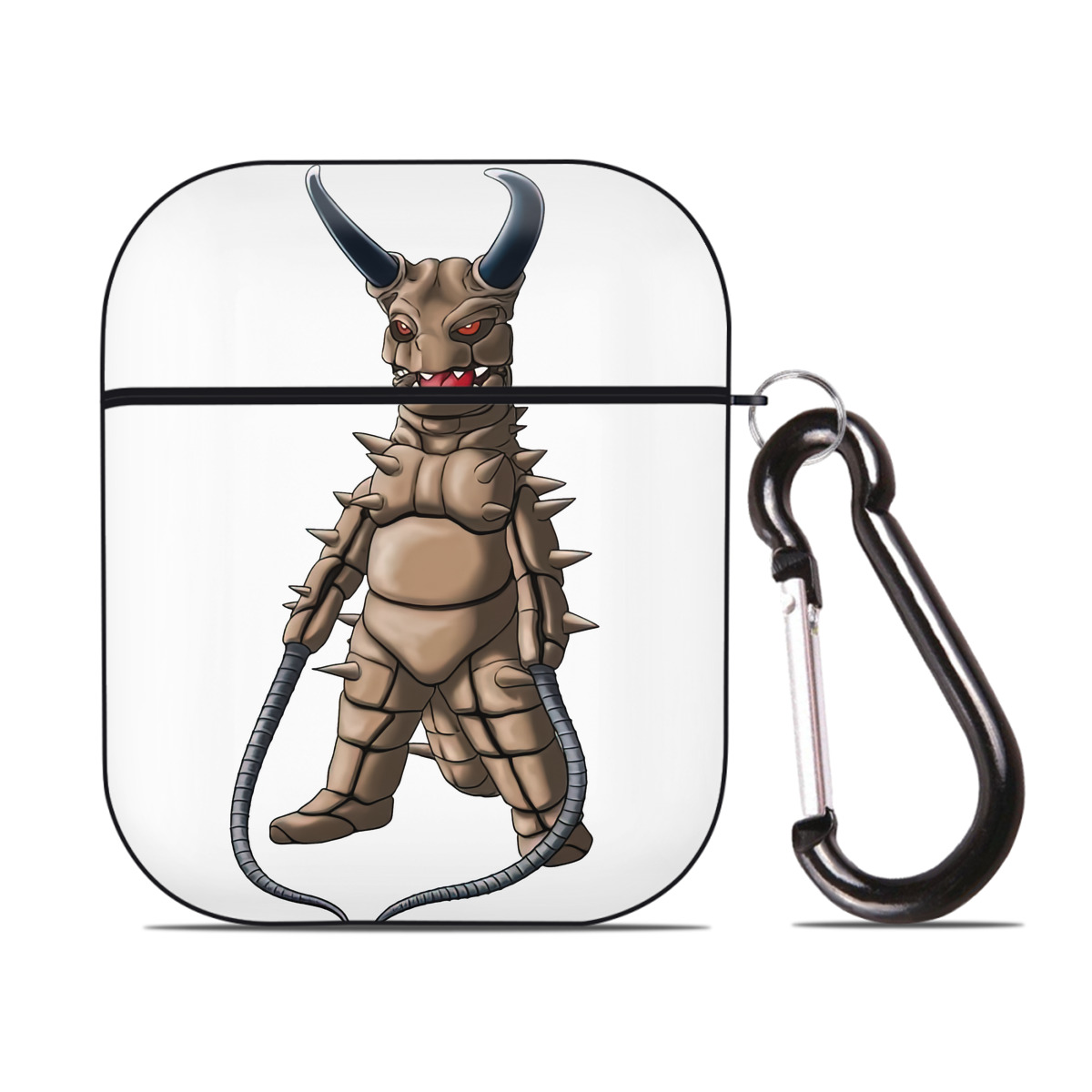 （画像用） ウルトラマン Ultraman AirPods 第2世代保護ケース ハードシェル ブラック 耐衝撃・防指紋・カラビナ付き