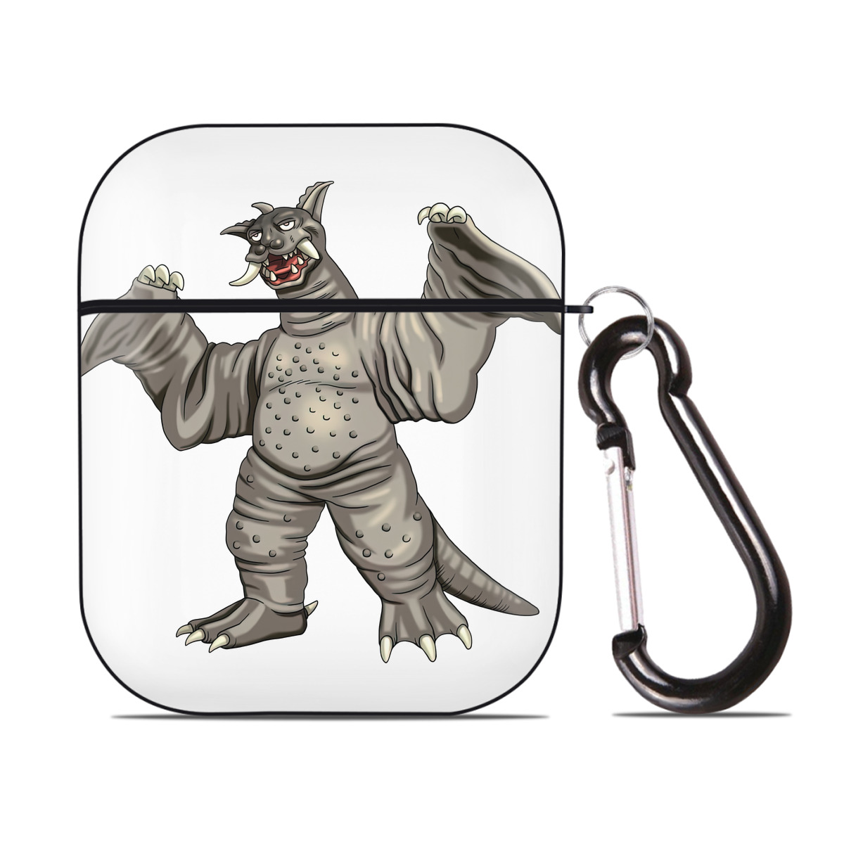 （画像用） ウルトラマン Ultraman AirPods 第2世代保護ケース ハードシェル ブラック 耐衝撃・防指紋・カラビナ付き