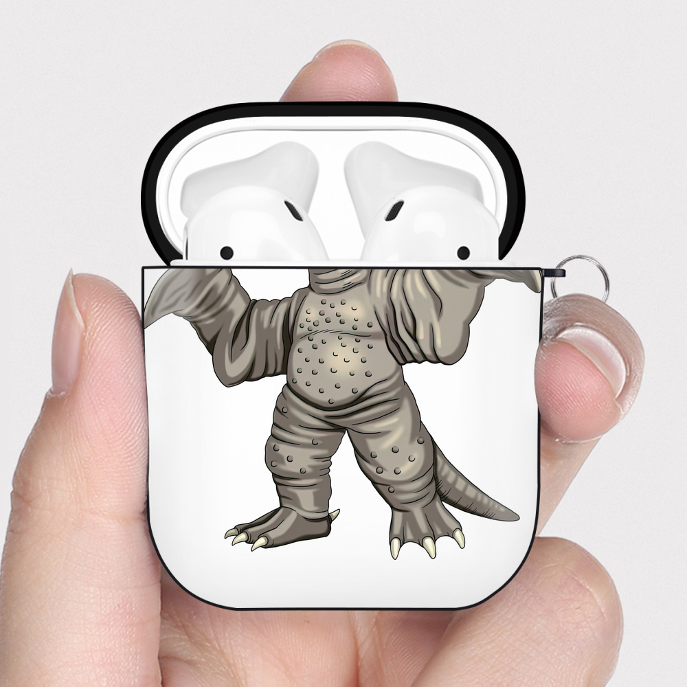 （画像用） ウルトラマン Ultraman AirPods 第2世代保護ケース ハードシェル ブラック 耐衝撃・防指紋・カラビナ付き