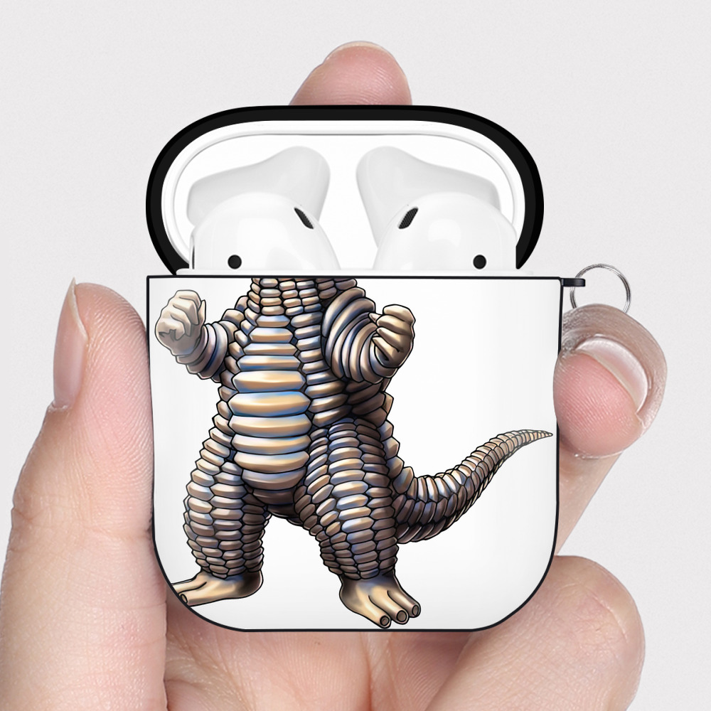 （画像用） ウルトラマン Ultraman AirPods 第2世代保護ケース ハードシェル ブラック 耐衝撃・防指紋・カラビナ付き