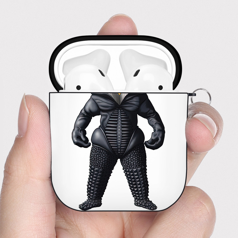 （画像用） ウルトラマン Ultraman AirPods 第2世代保護ケース ハードシェル ブラック 耐衝撃・防指紋・カラビナ付き