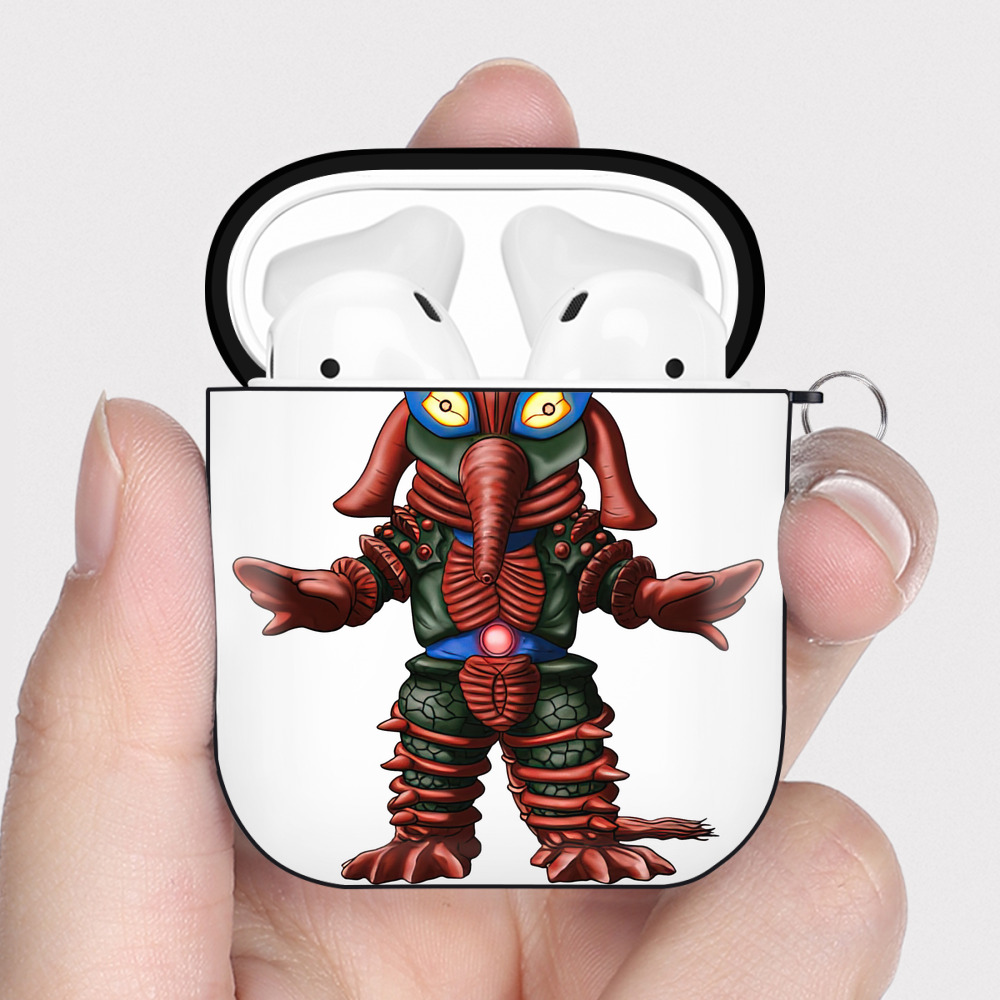 （画像用） ウルトラマン Ultraman AirPods 第2世代保護ケース ハードシェル ブラック 耐衝撃・防指紋・カラビナ付き