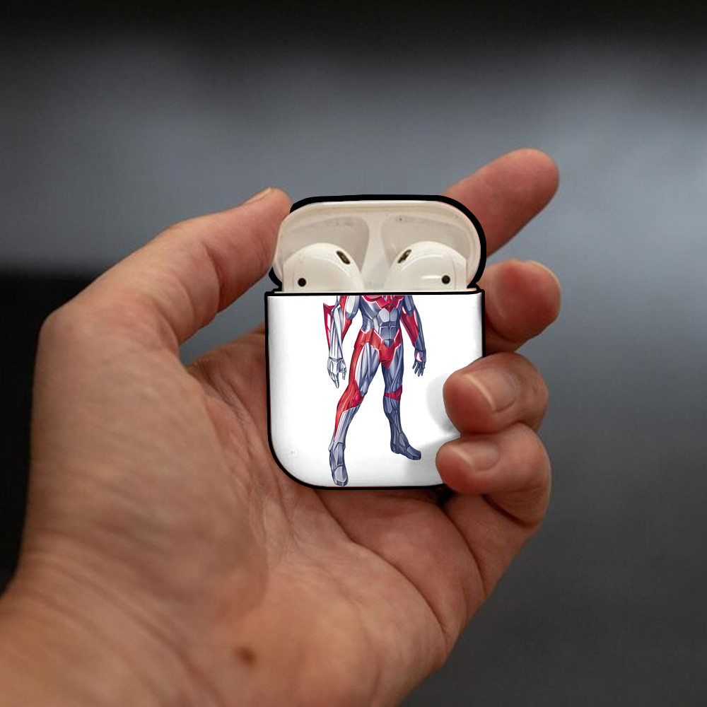 ウルトラマン Ultraman AirPods 第2世代保護ケース ハードシェル ブラック 耐衝撃・防指紋・カラビナ付き